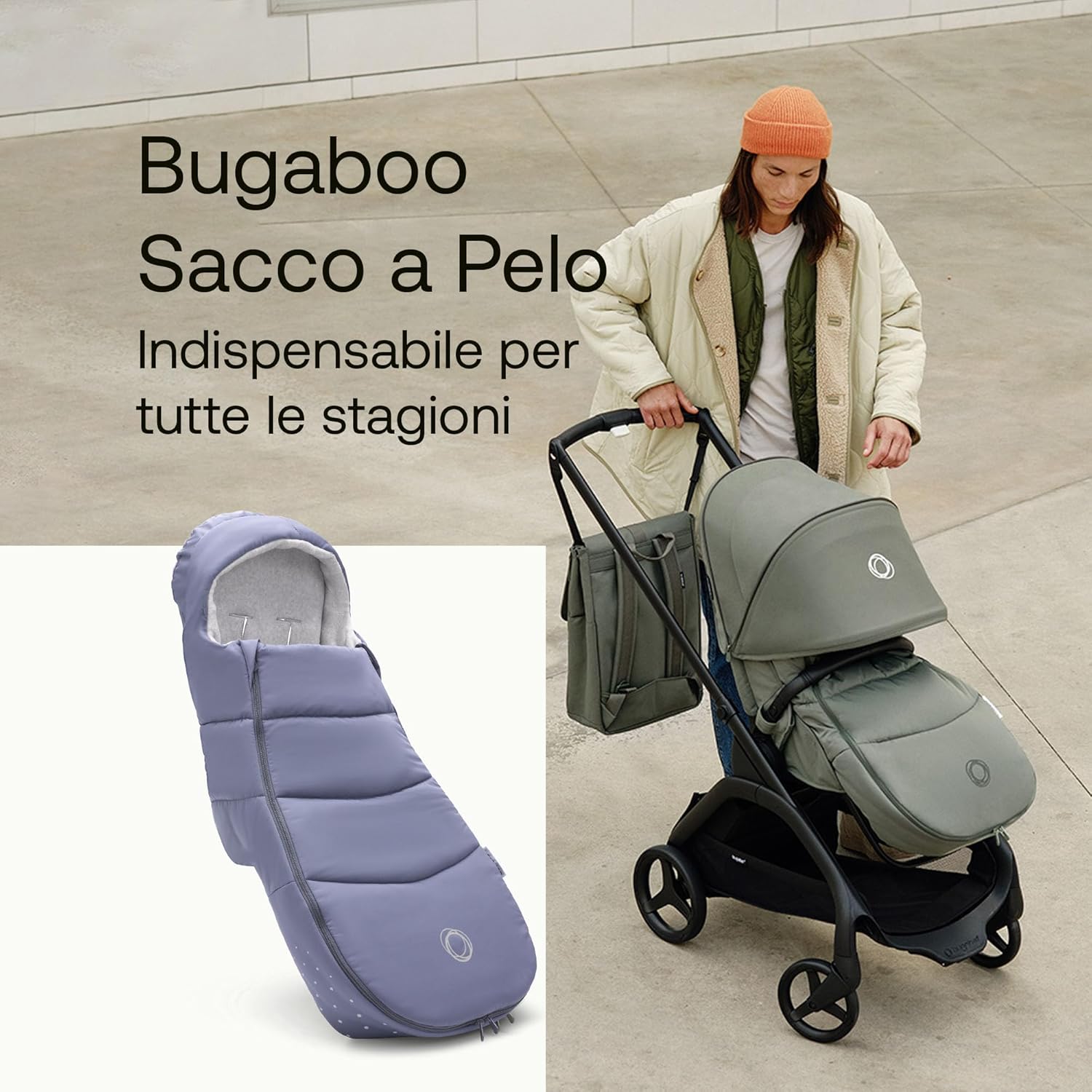 Bugaboo Sacco a Pelo per Passeggino, Seaside Blue - immagine 2