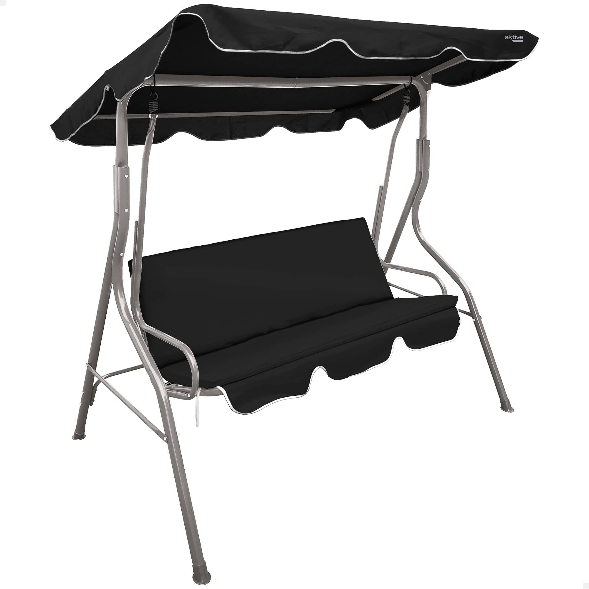 Aktive 61111 - Altalena da Giardino 3 Posti, Nera