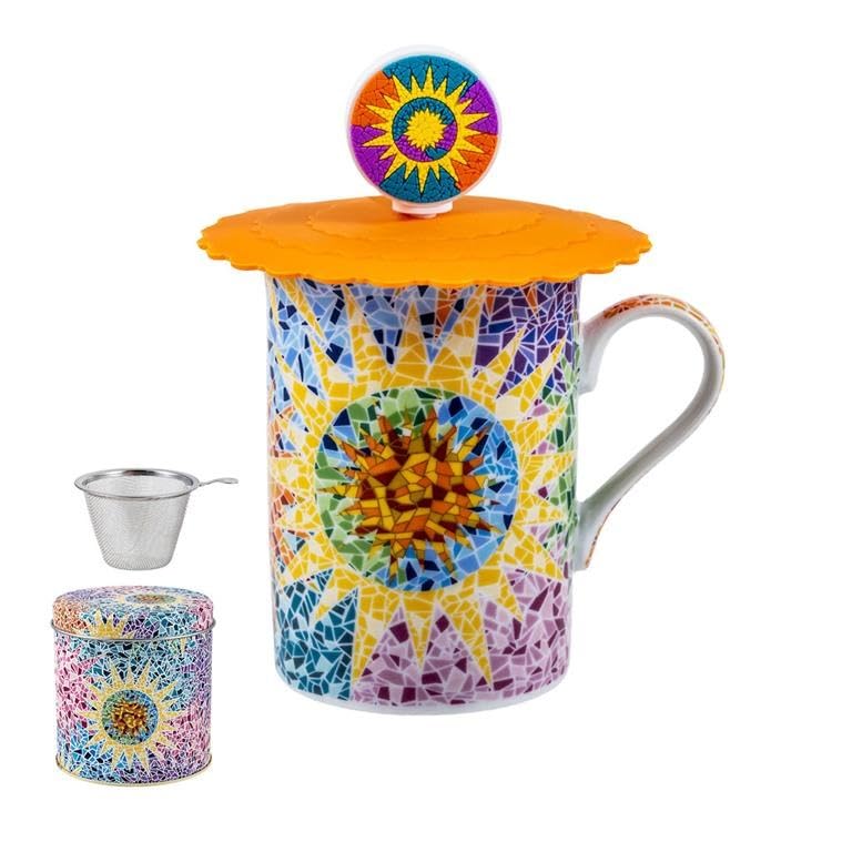 Drw Set 6 Mugs Infusion con Filtro Acciaio Inox