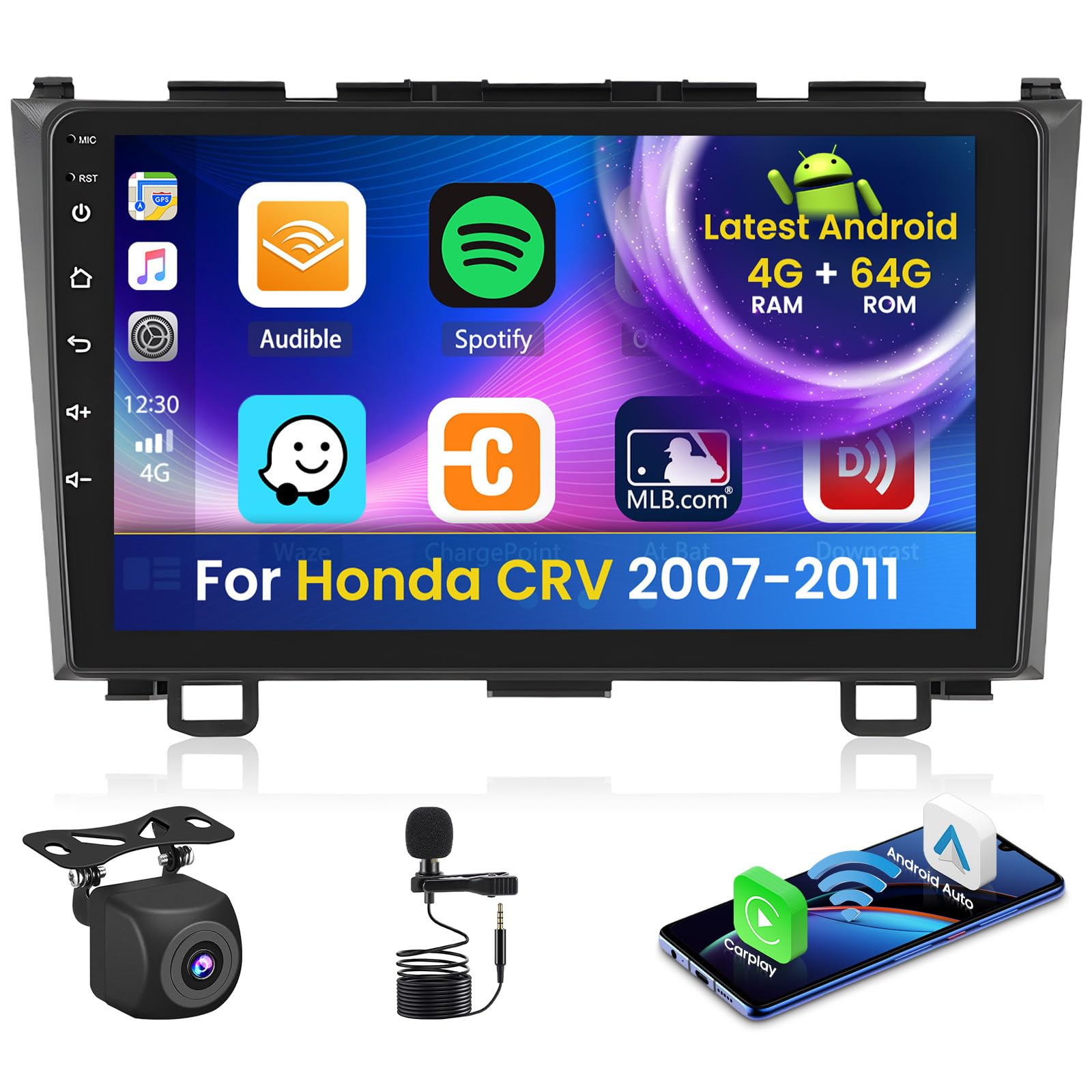 Inefala Autoradio Android 4+64G per Honda CRV 2007-2011