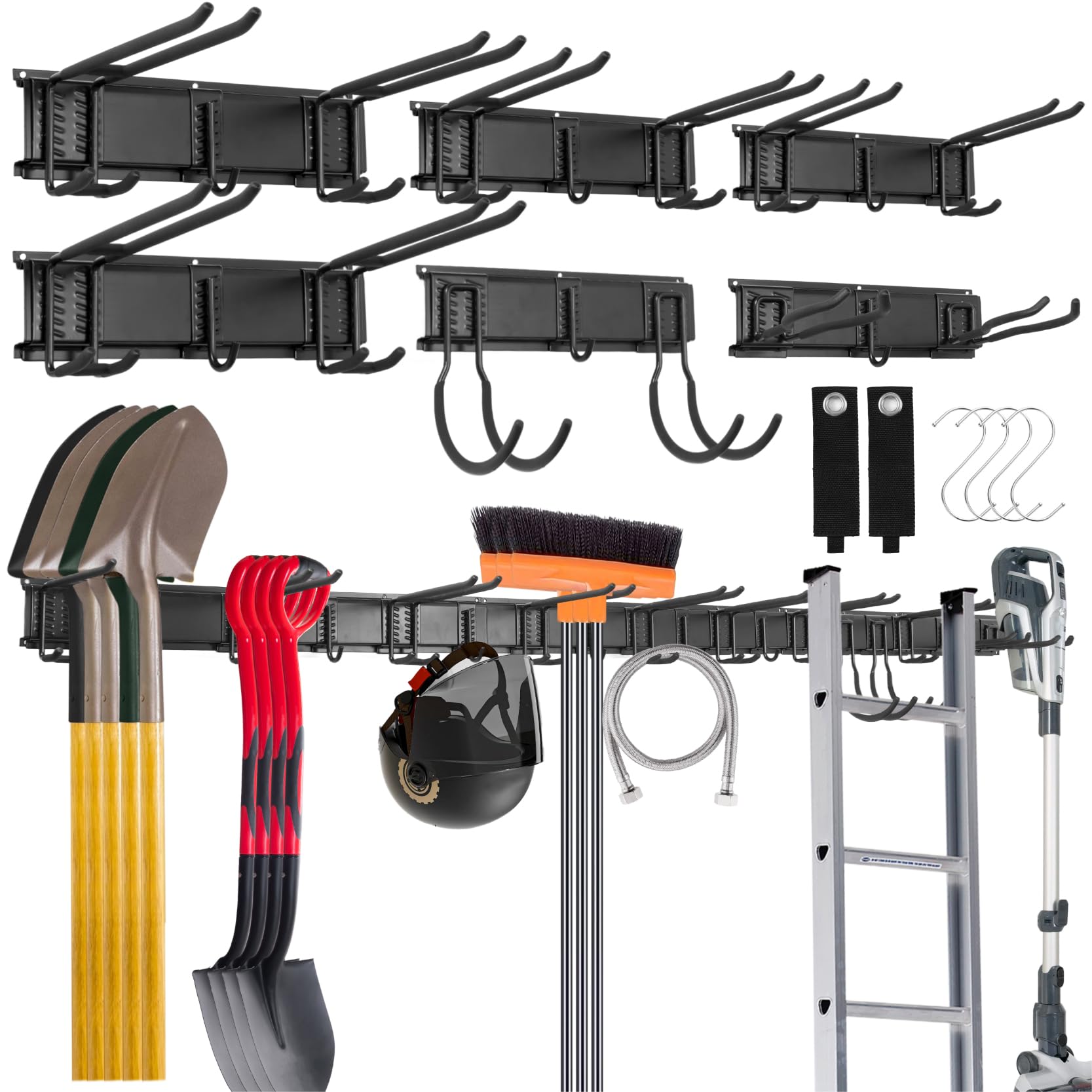 Porta Attrezzi da Parete 244 cm (96") - Organizzatore Garage