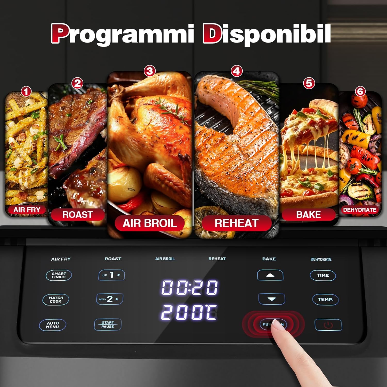 TopStrong Friggitrice ad Aria Doppio Cestello 11L, 2500W - immagine 3