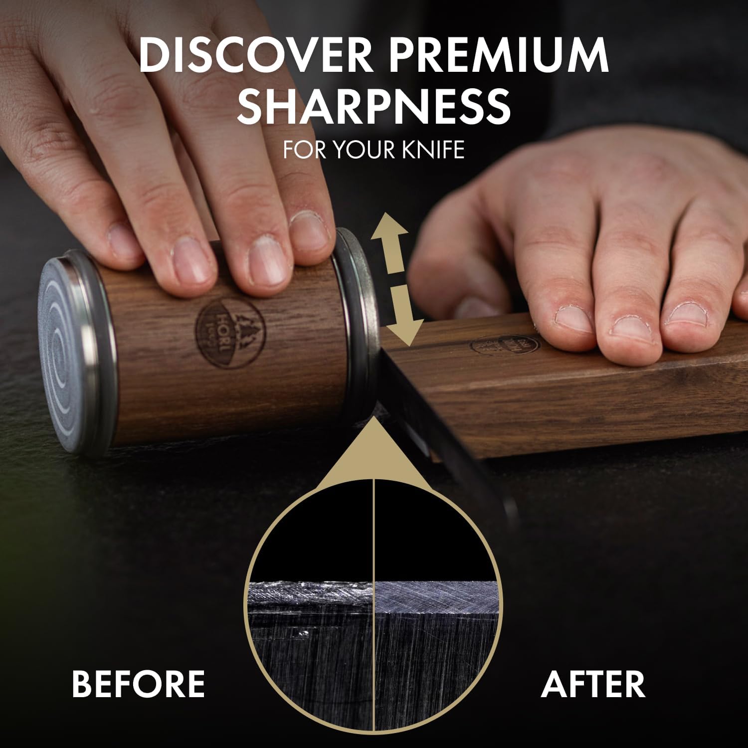 Horl 2 Messenslijper, walnut - immagine 2