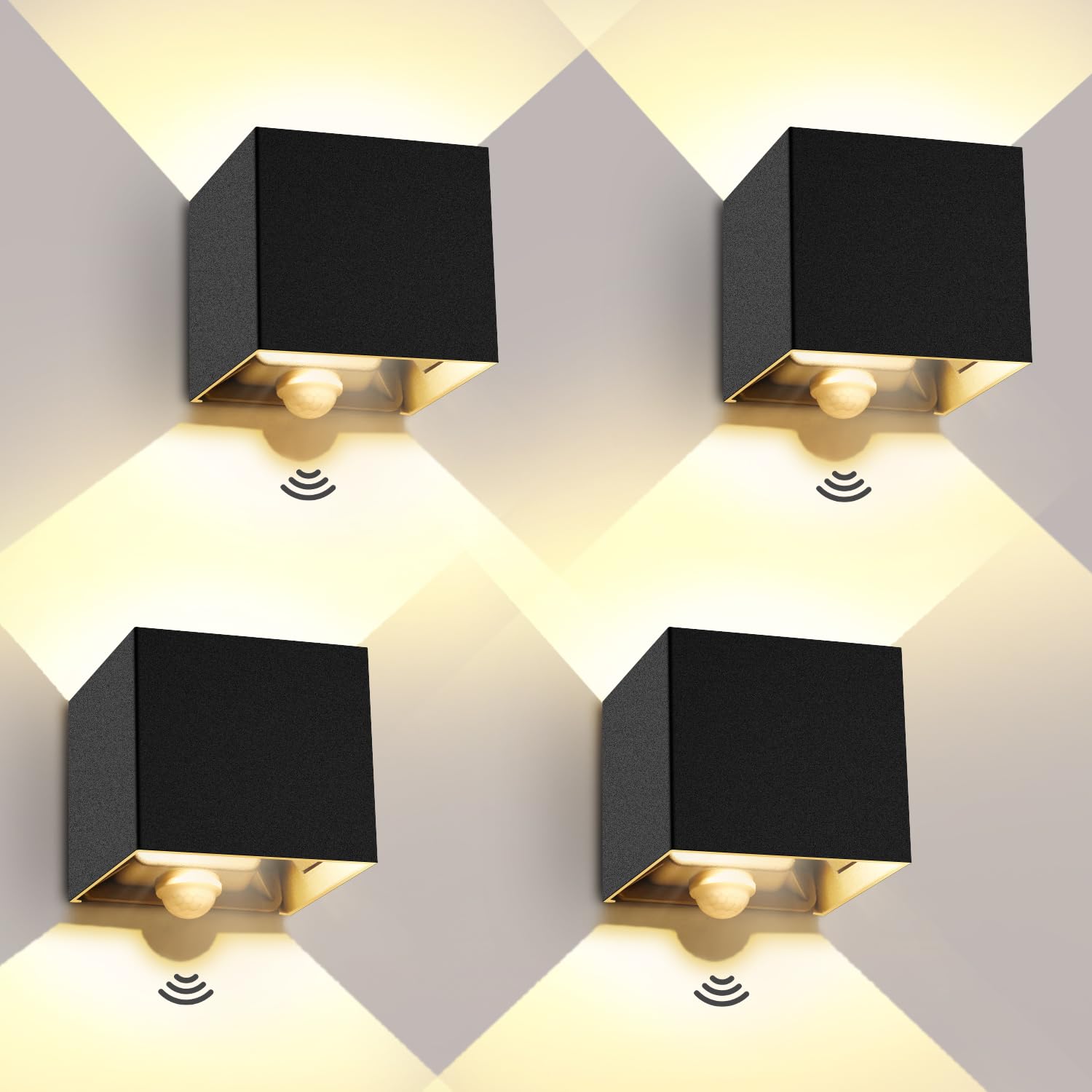 Ledmo Applique Esterno/Interno 20W con Sensore Movimento (4pz)