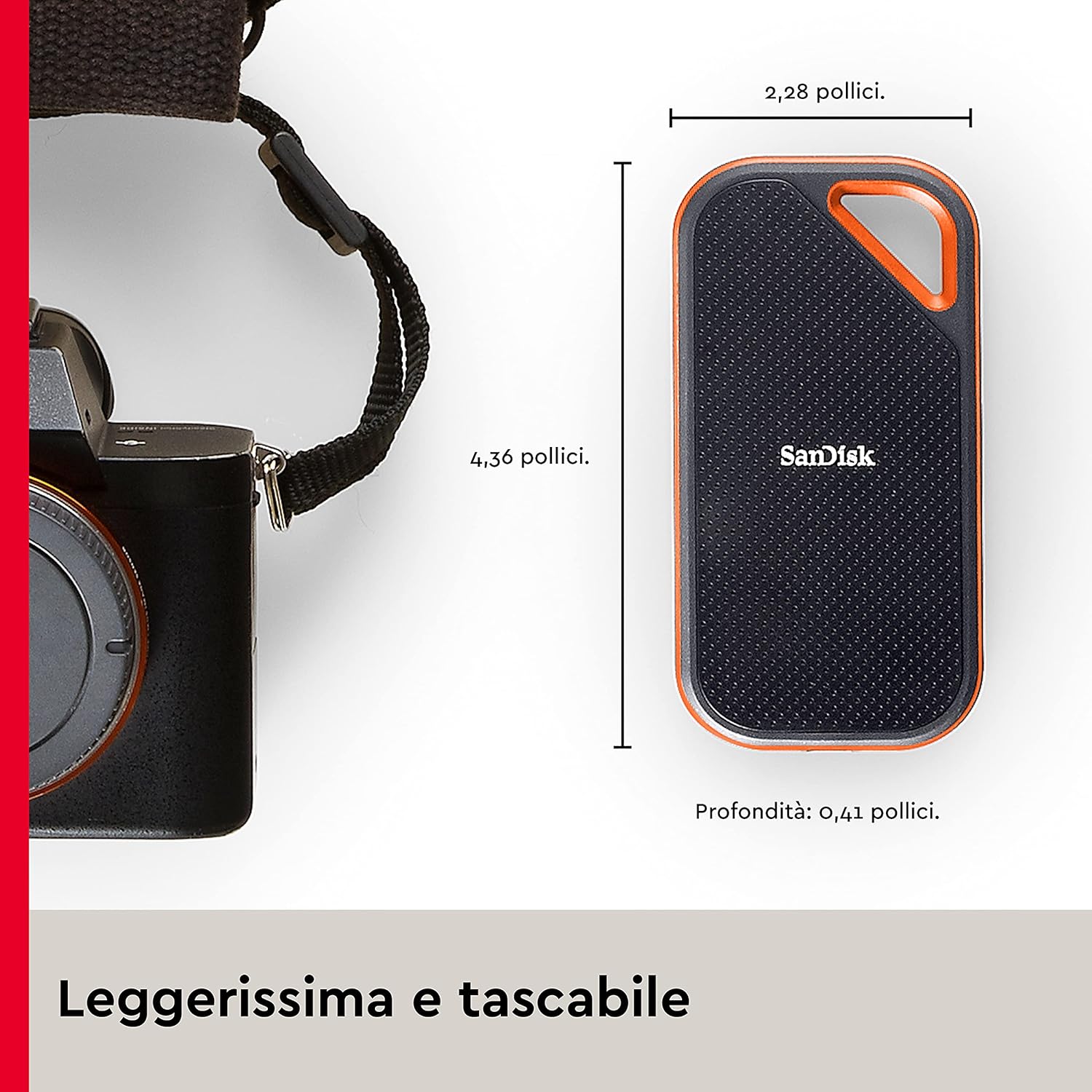 Sandisk Extreme PRO 2TB SSD Esterno NVMe USB-C - immagine 4