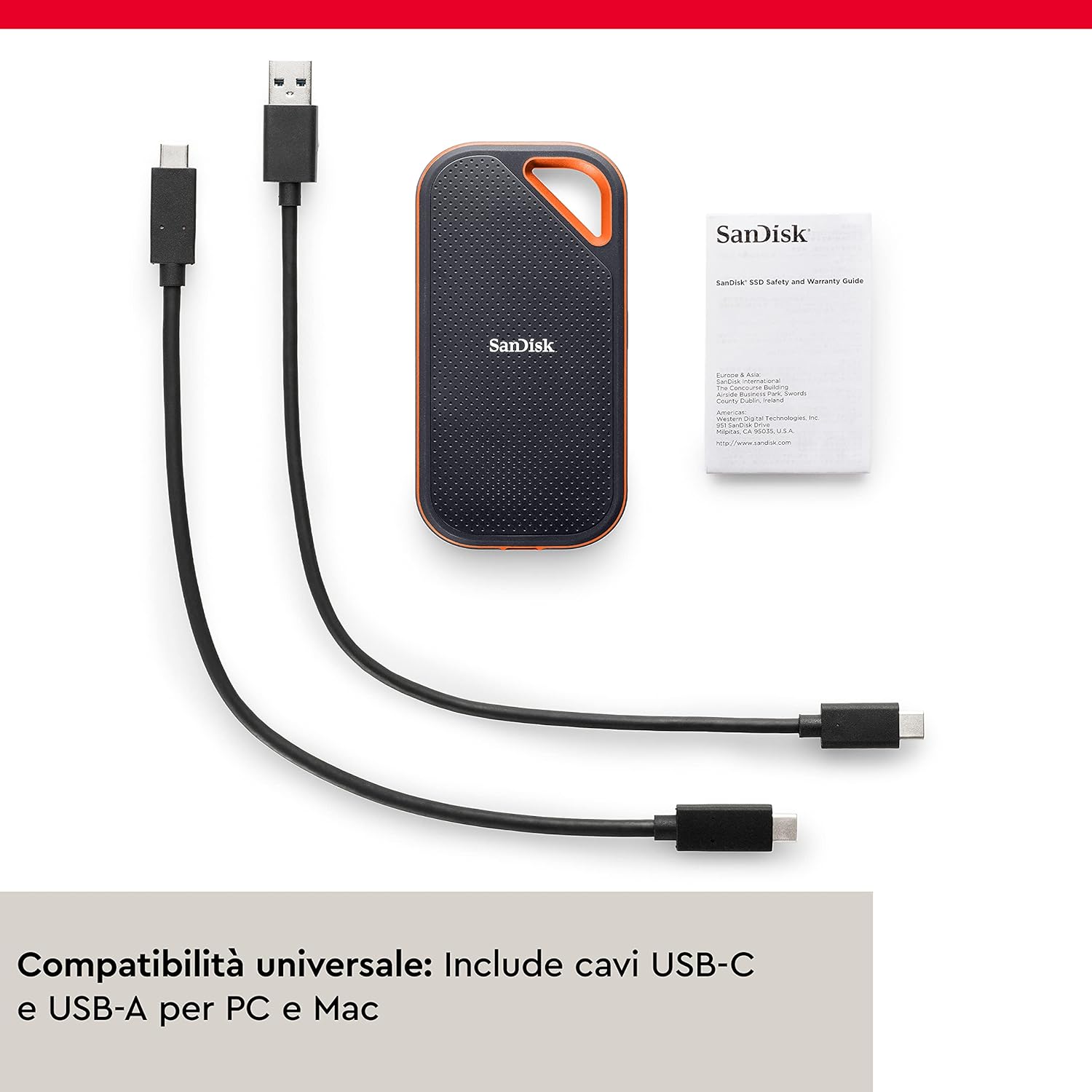 Sandisk Extreme PRO 2TB SSD Esterno NVMe USB-C - immagine 5