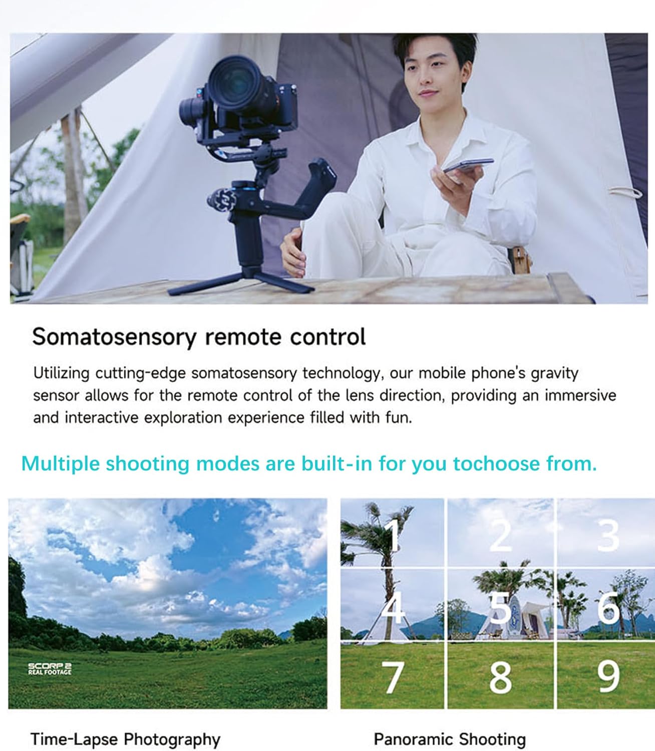 Feiyutech Scorp 2 Kit - Stabilizzatore Gimbal 3 Assi - immagine 7