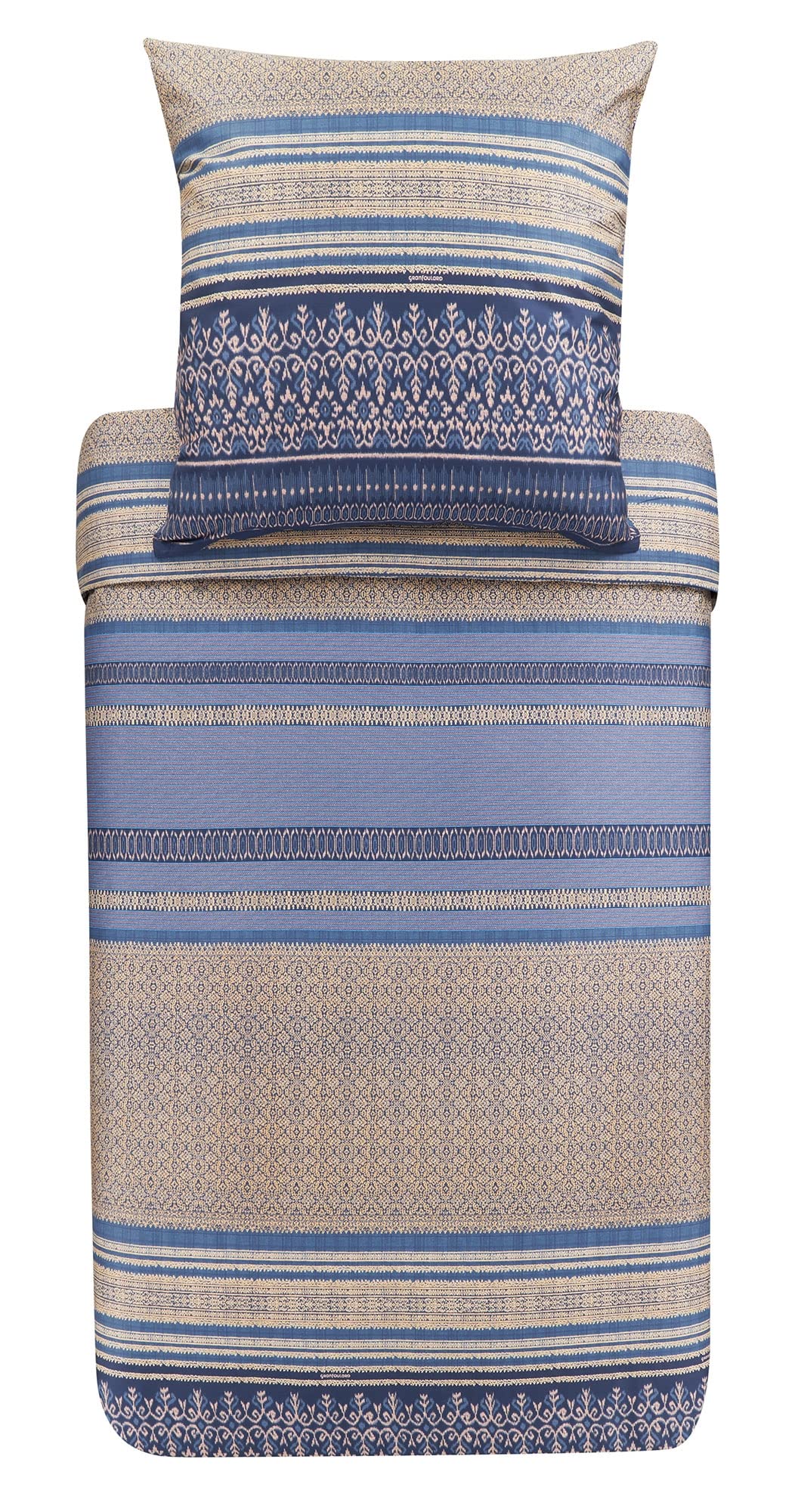 Bassetti Copripiumino Roccaraso B1 in Cotone Makò Satin, Blu