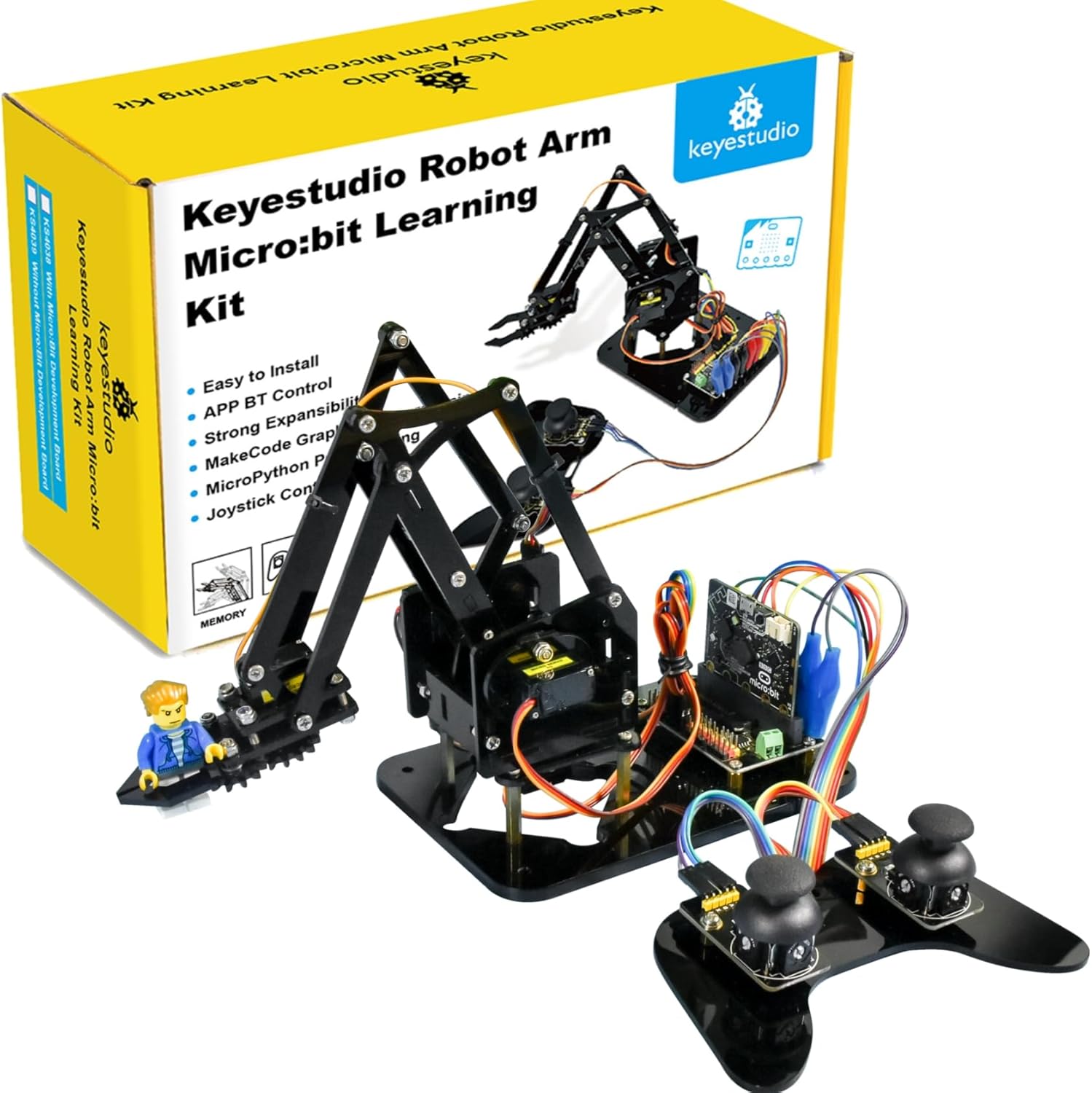 Keyestudio BBC Micro:bit 4-DOF Robot Arm Kit - immagine 1