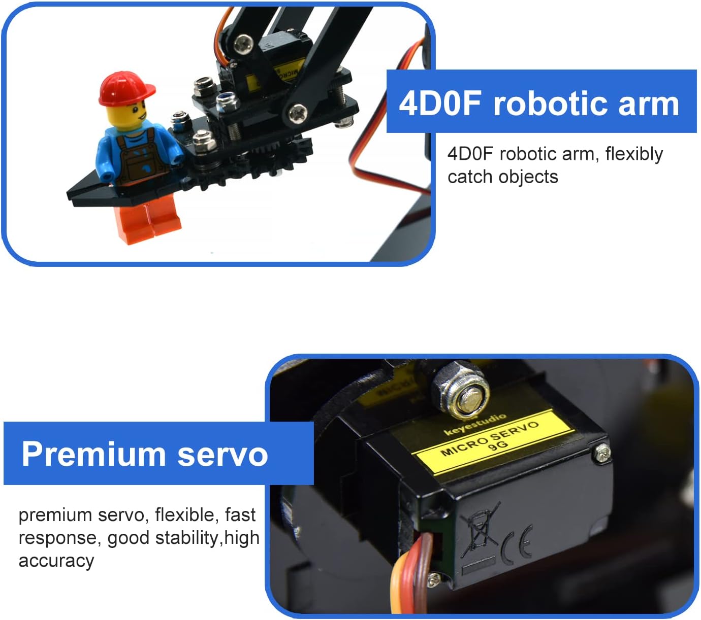 Keyestudio BBC Micro:bit 4-DOF Robot Arm Kit - immagine 2