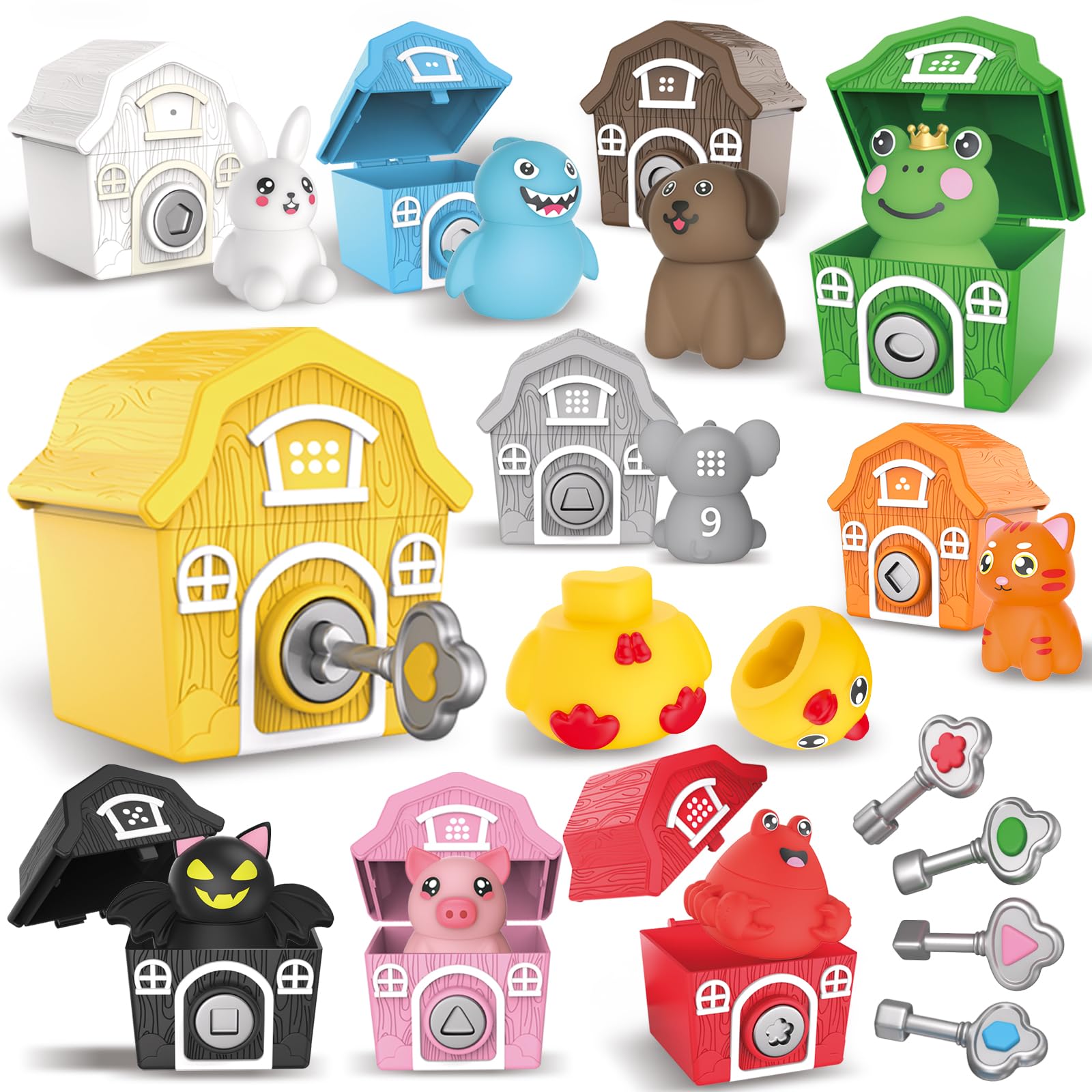 Giochi Montessori 3 Anni - Animali Fattoria 30 pz