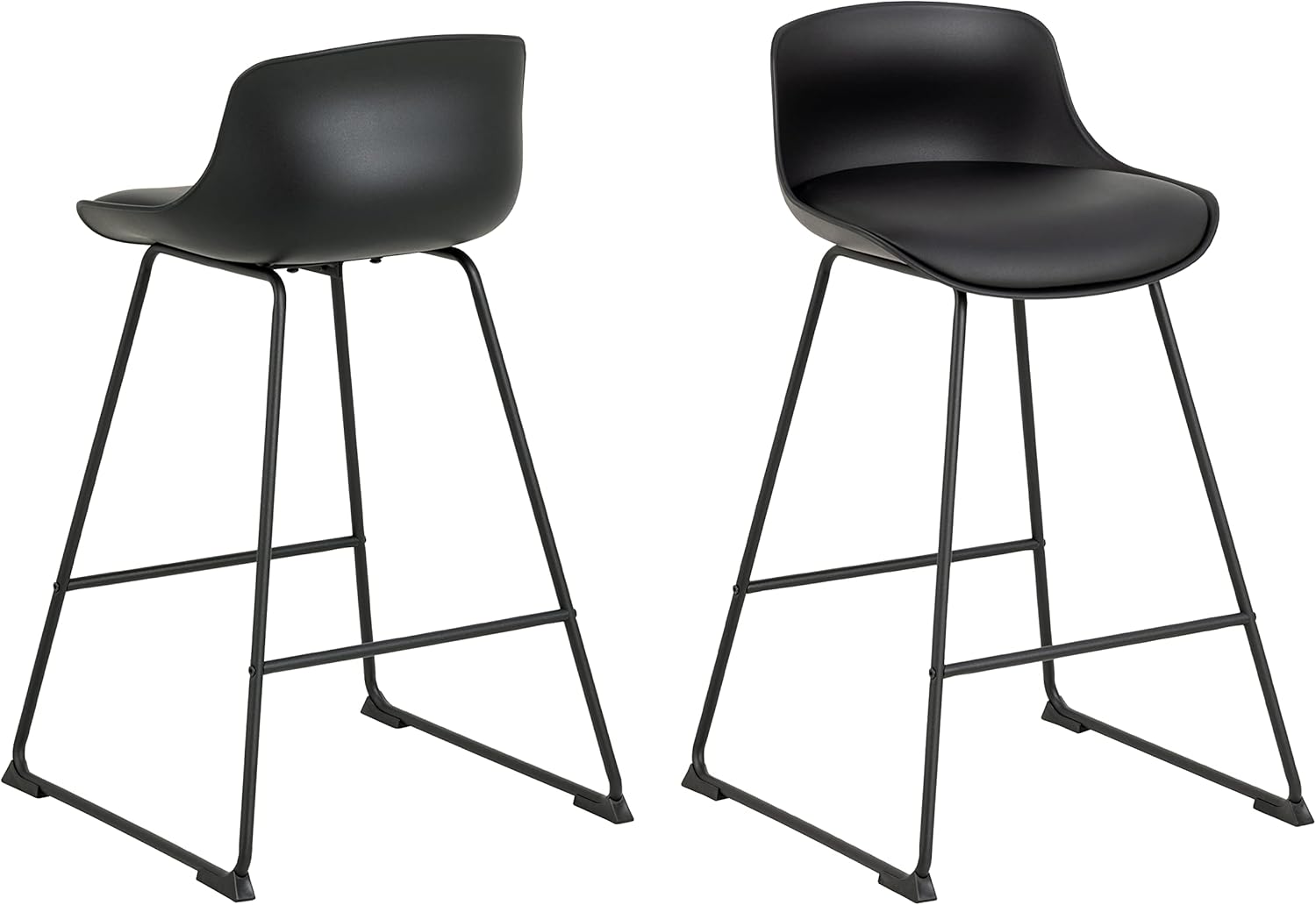 Ac Design Furniture Tille Sgabello Imbottito, Nero