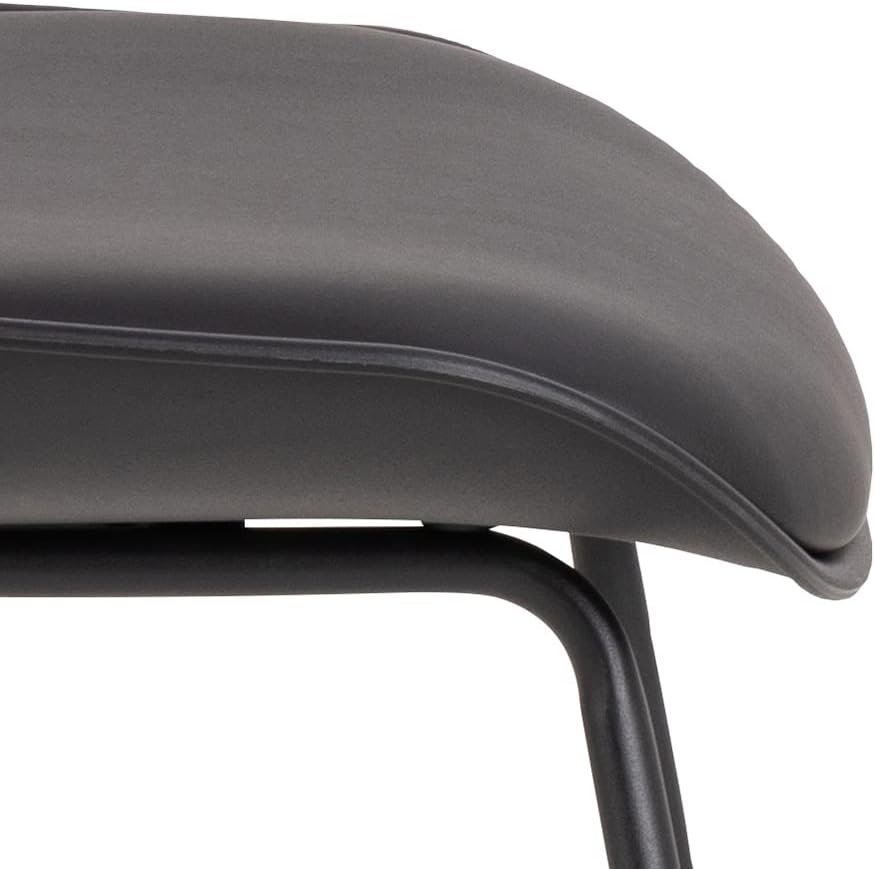 Ac Design Furniture Tille Sgabello Imbottito, Nero - immagine 6