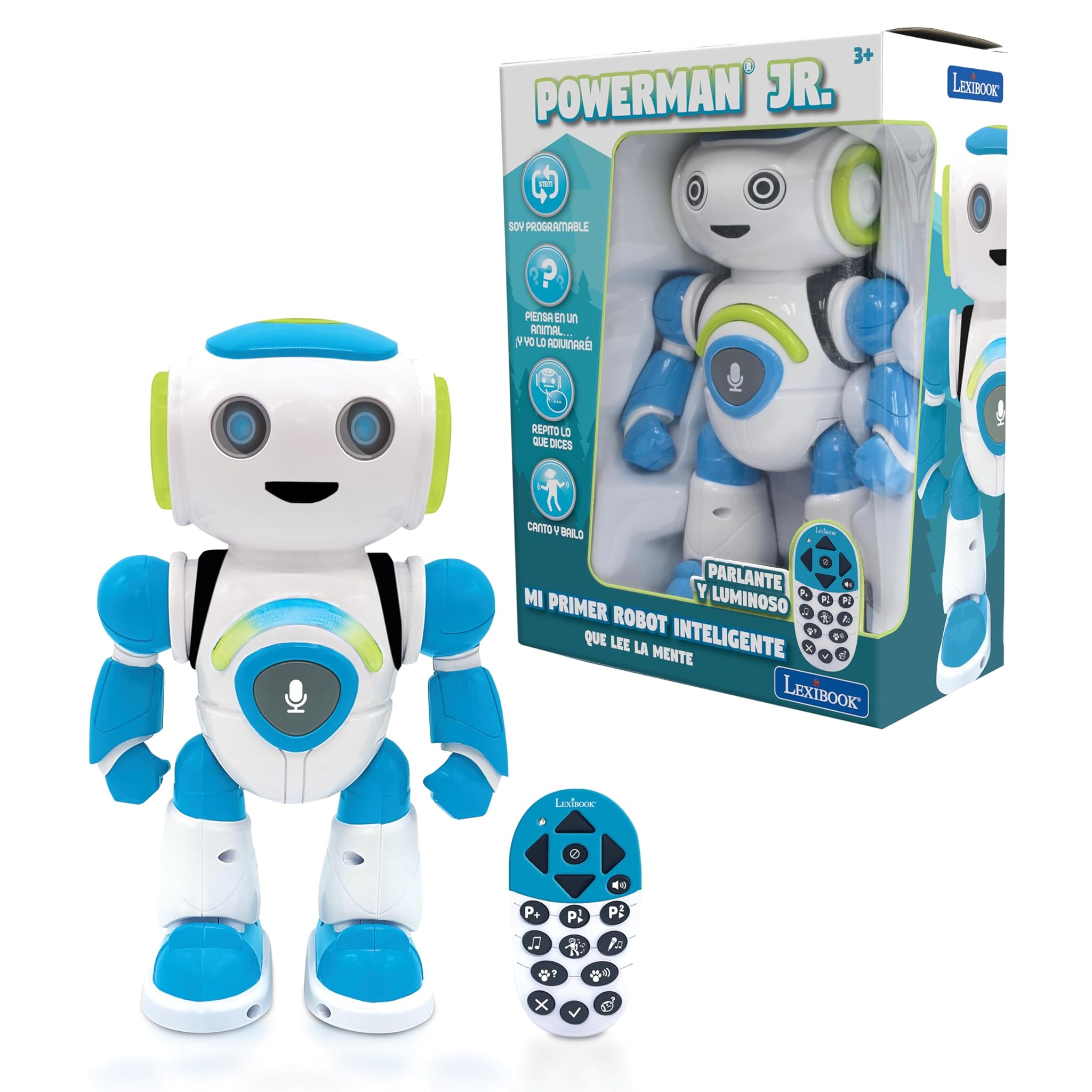 Lexibook ROB20ES - Robot Intelligente Interattivo Blu/Bianco