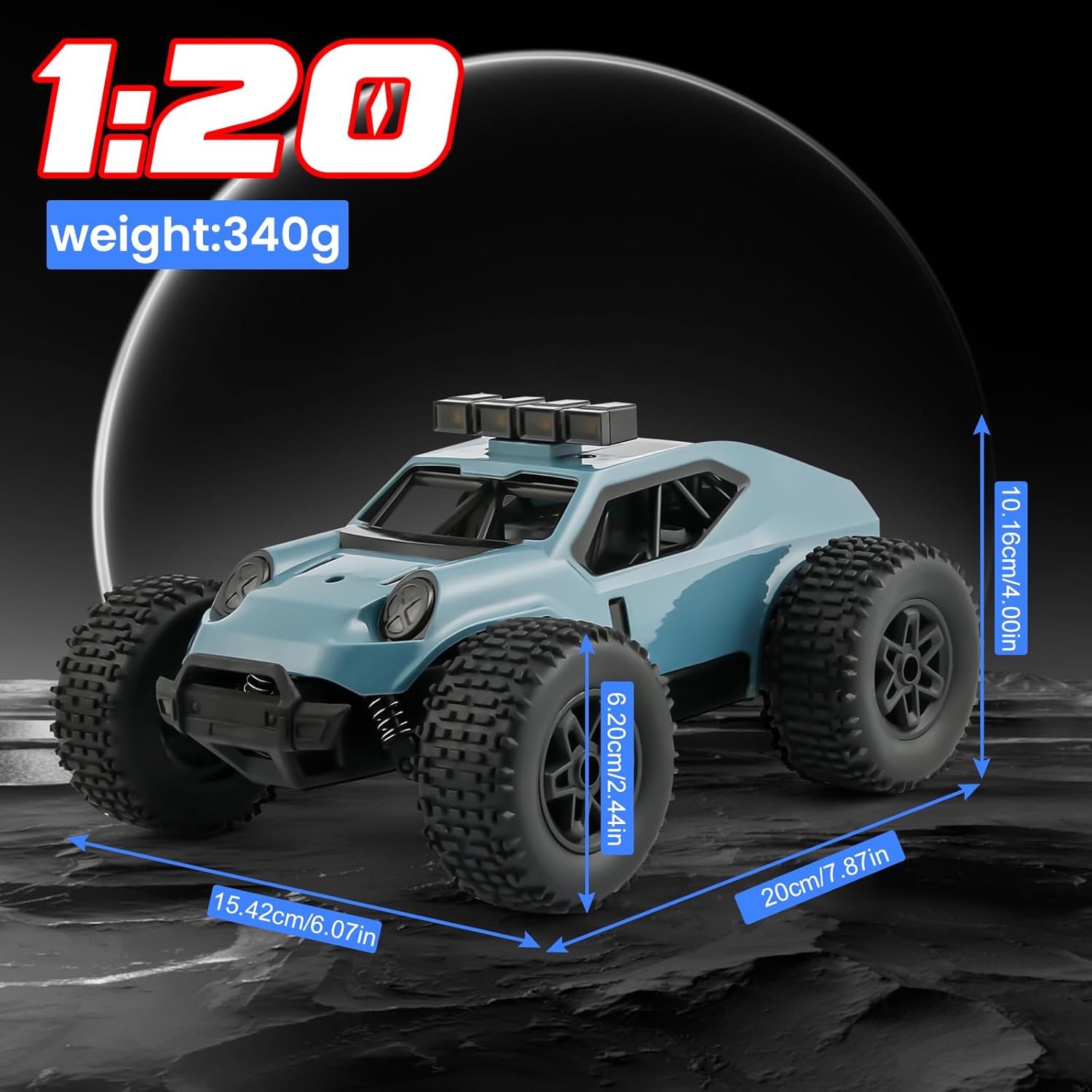Comius Sharp Macchina Telecomandata 1/20 25km/H, Blu - immagine 6