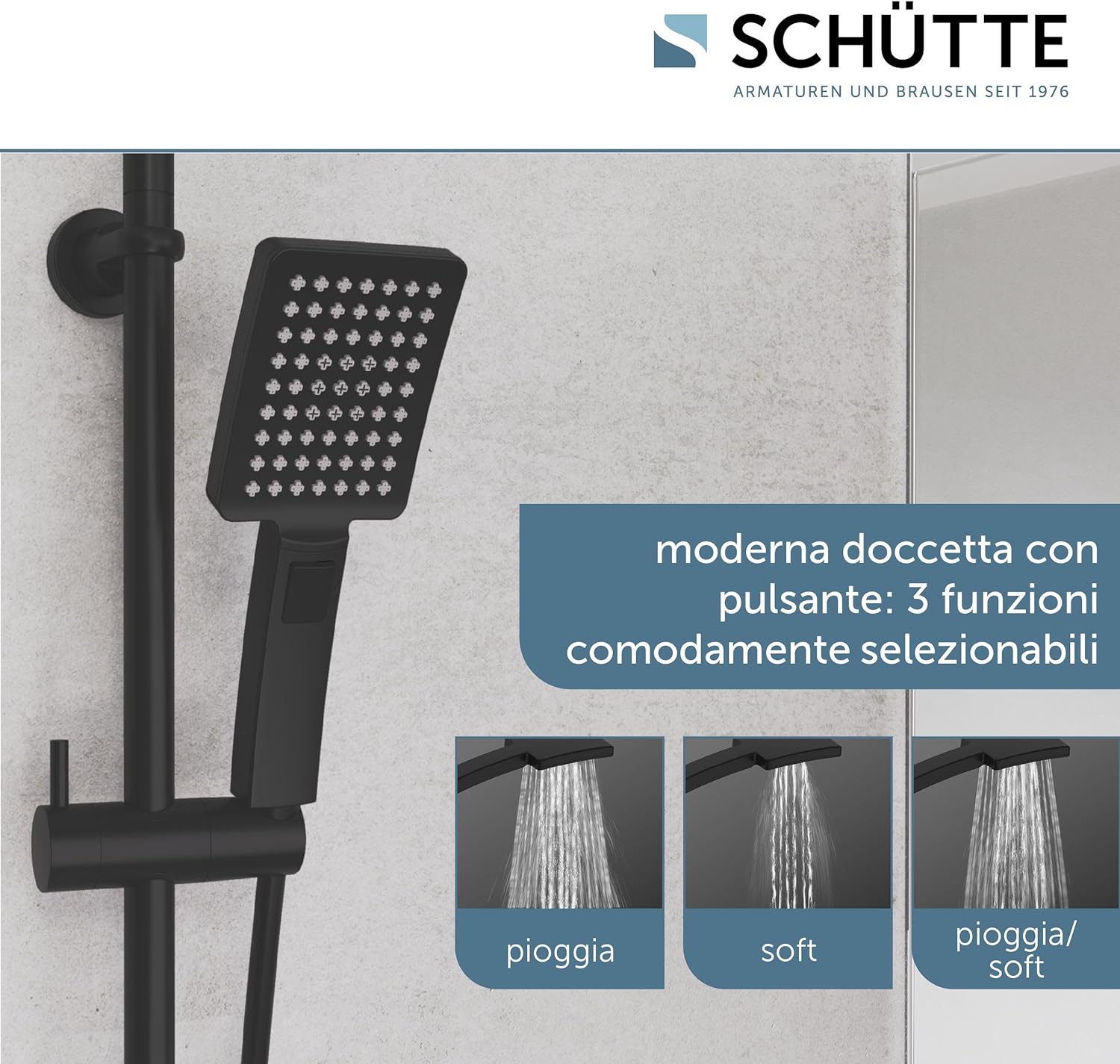 Schütte Set Doccia Maiorca con Doccia a Pioggia - immagine 4