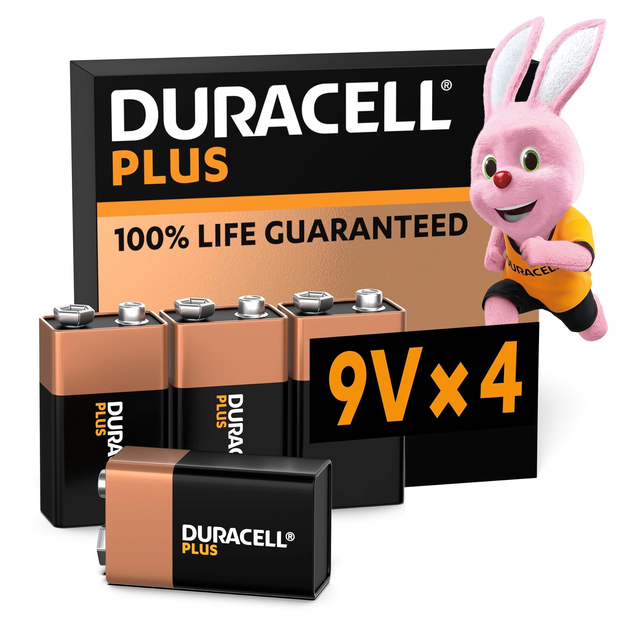 Duracell Batterie Plus 9V (pacco da 4) - Pile Alcaline