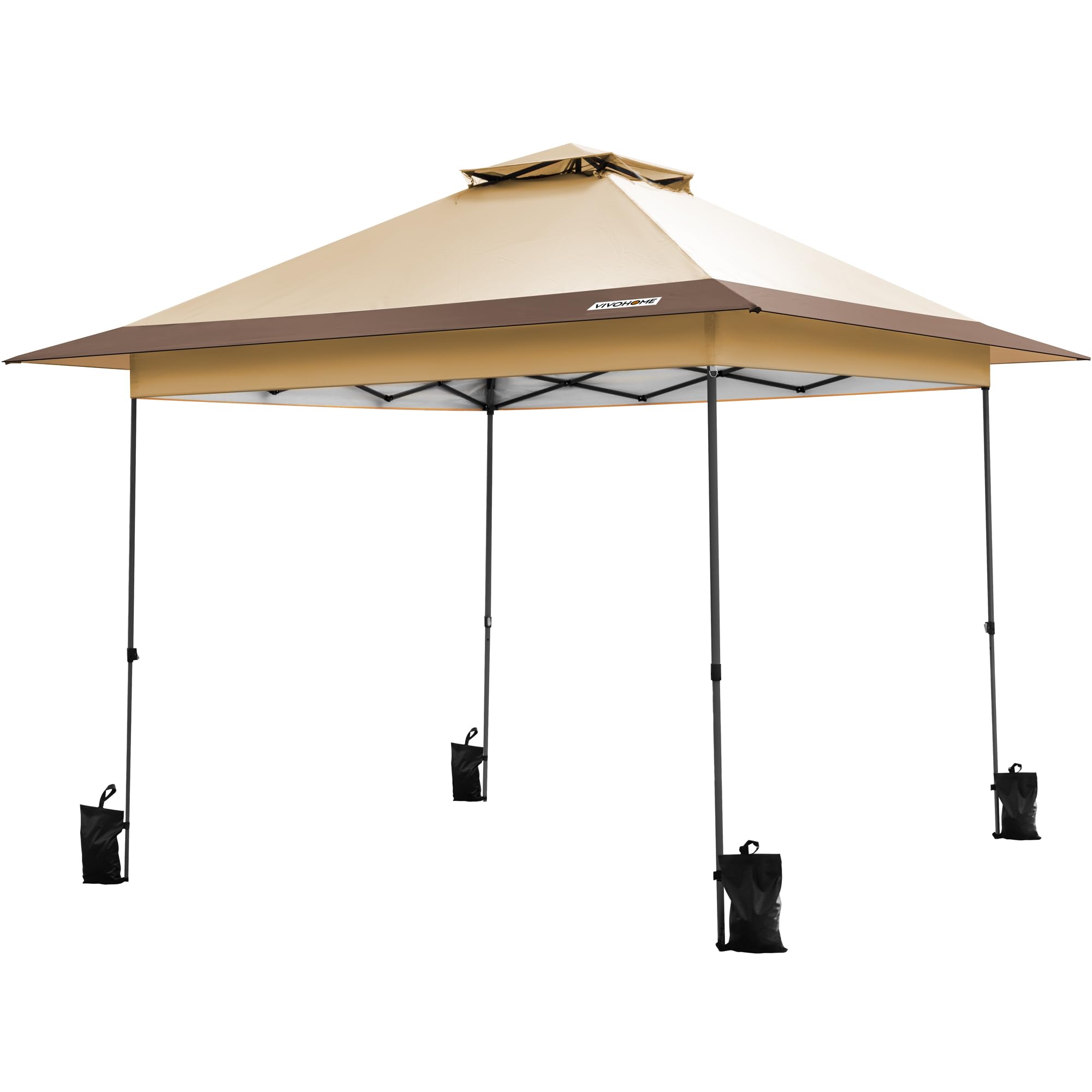 Vivohome Tenda a Baldacchino Pop-Up 3x3m, Beige