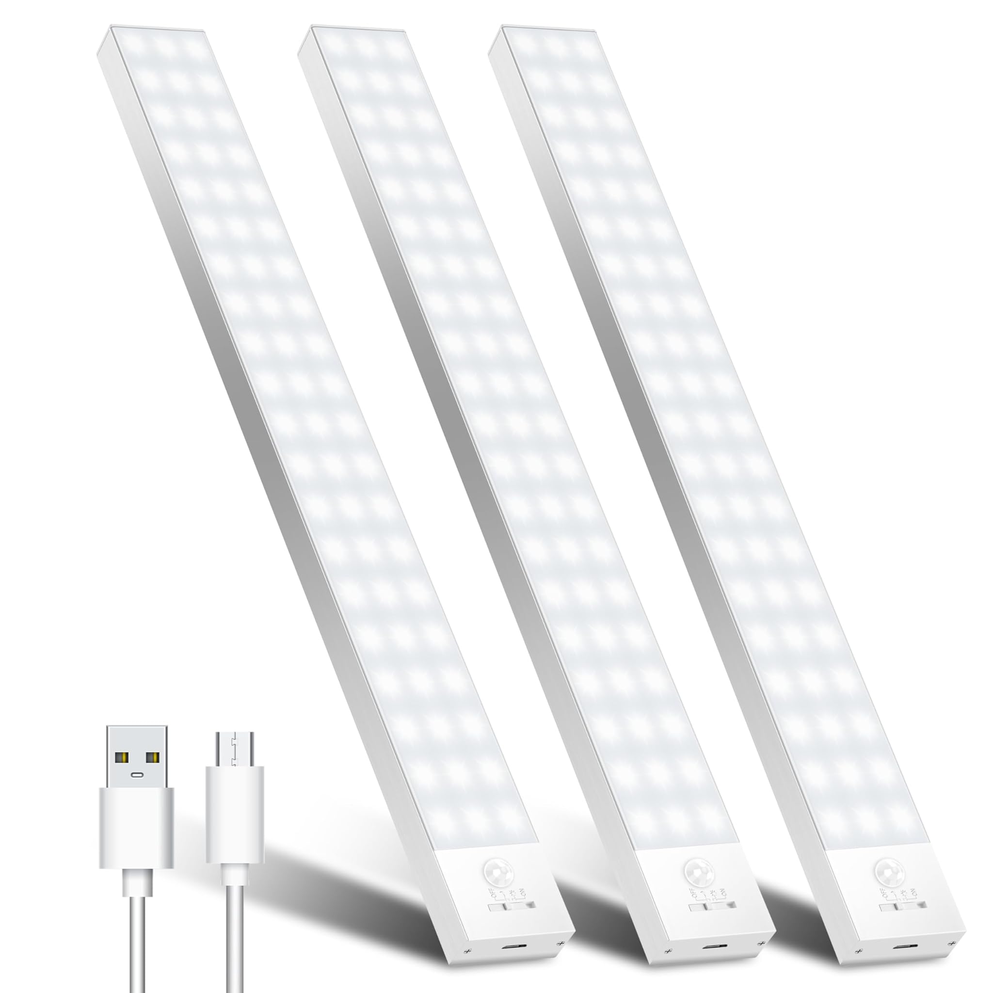 OUILA Led Armadio con Sensore di Movimento USB Ricaricabile