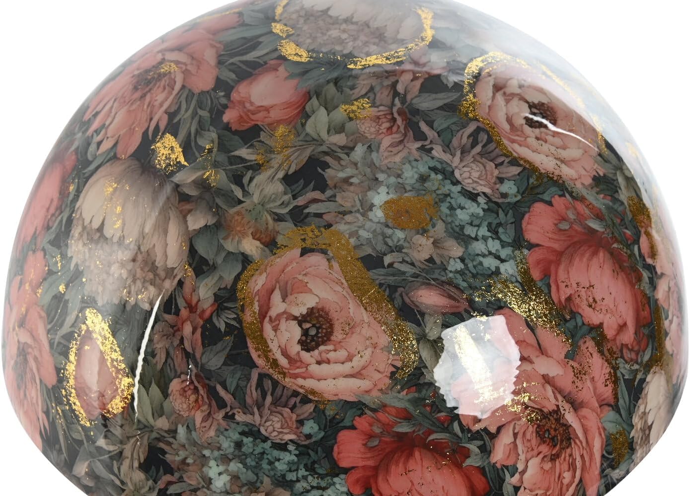 LAMPARA SOBREMESA METAL 31X31X44,5 FLORES ROSA - immagine 4