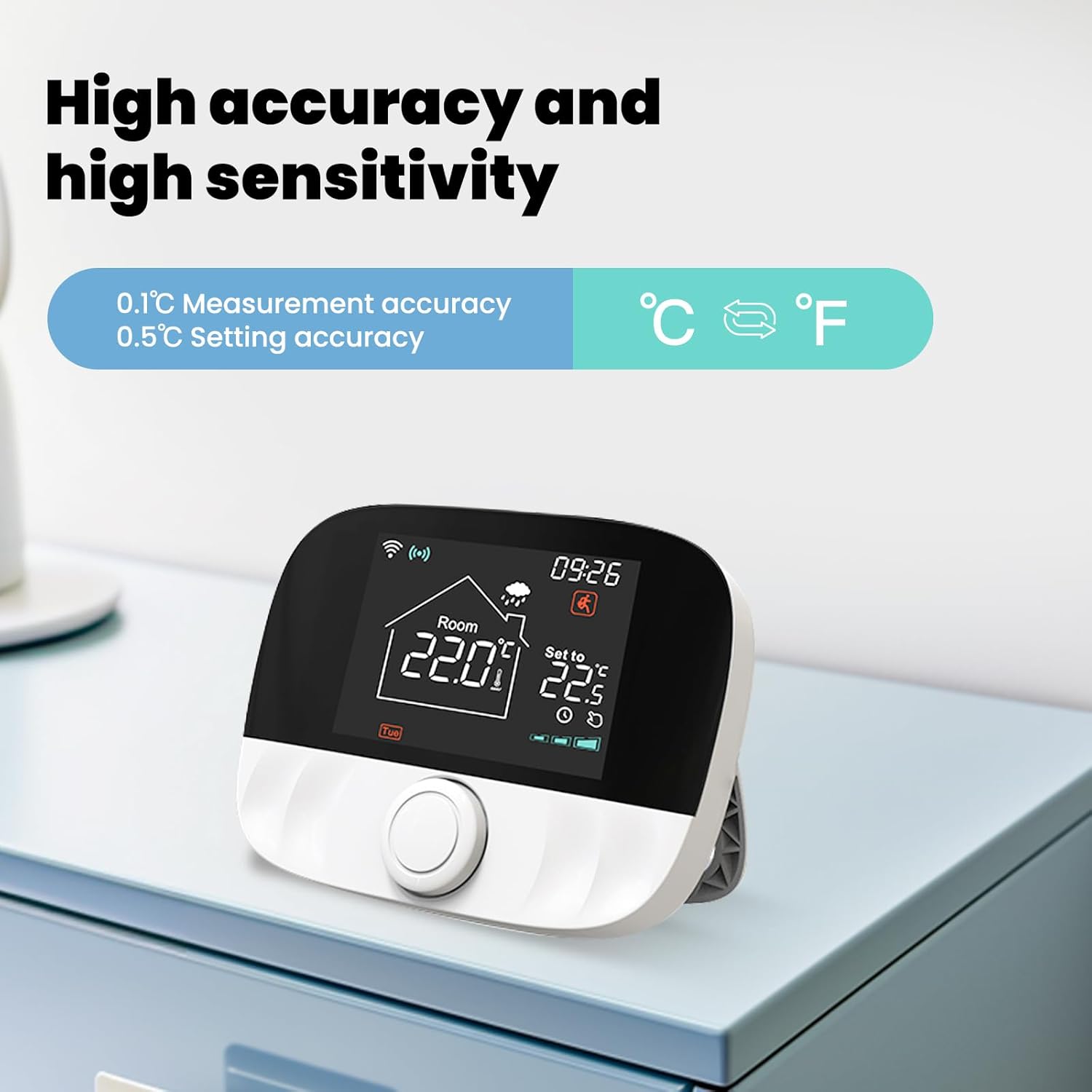 Termostato Wireless RF Digitale Settimanale Touch - immagine 8