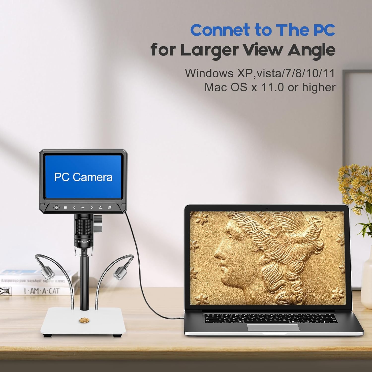 Bebang Microscopio Digitale 7” 1200x 12MP - immagine 6