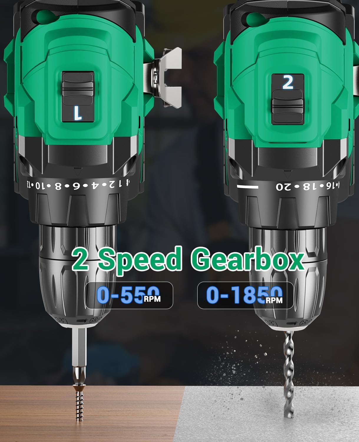 Betenst Trapano Avvitatore Batteria Brushless 21V - immagine 7