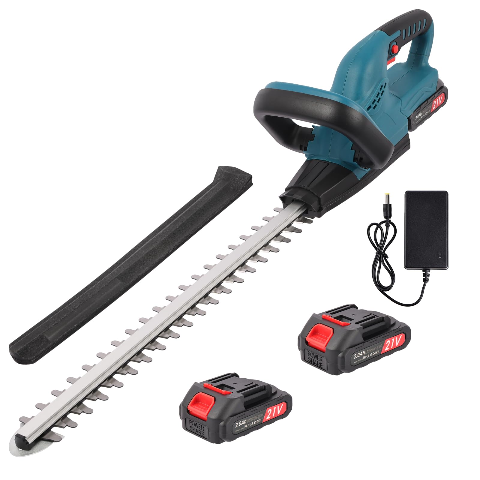 Tagliasiepi a Batteria 48cm Brushless con 2 Batterie 2000mAh