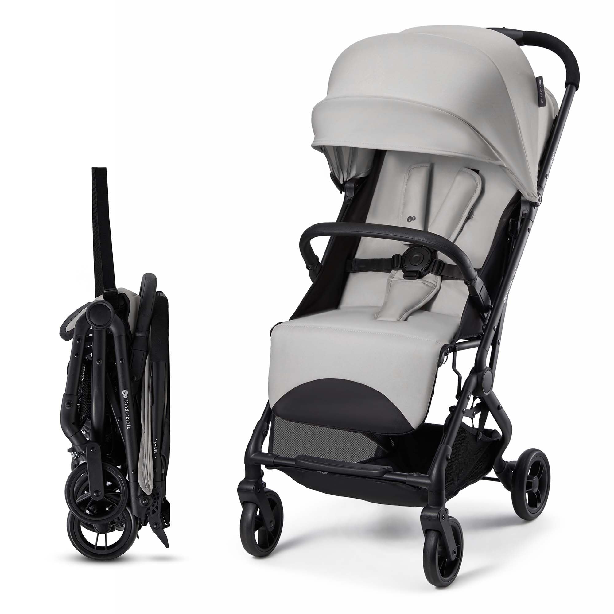 Kinderkraft INDY 3 Passeggino Leggero e Compatto, Grigio