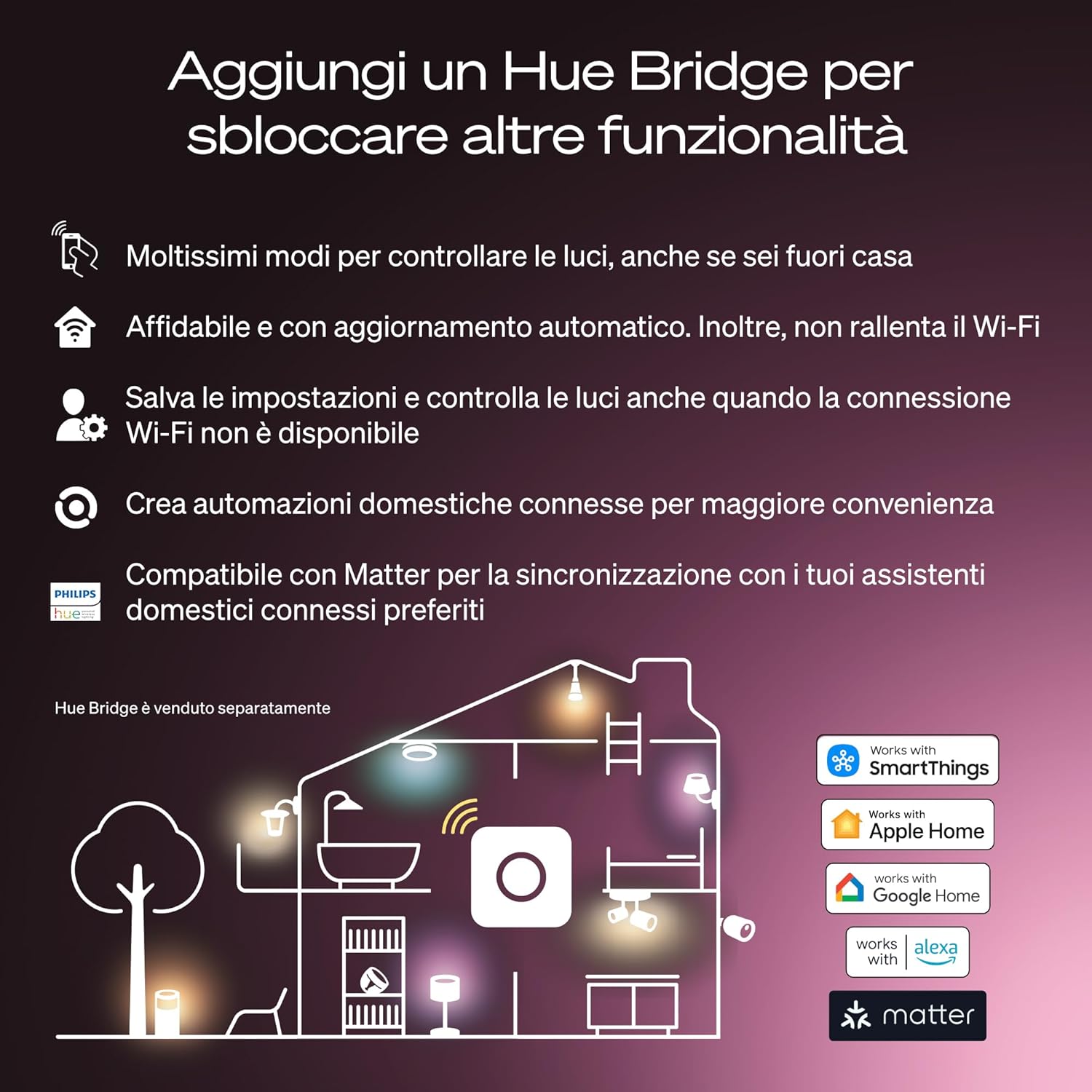Philips Hue Lampada Smart LED A67 E27 11,8W - immagine 9