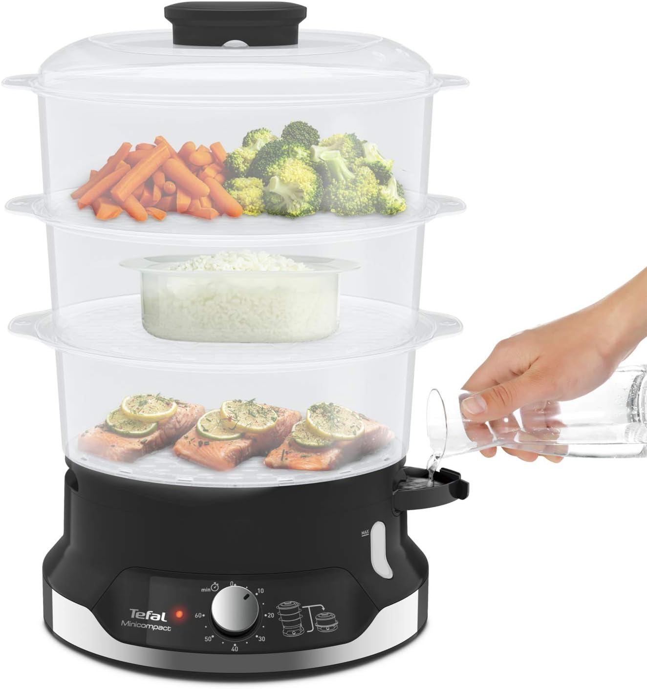 Tefal VC2048 Vaporiera Ultracompact 9 L - immagine 2