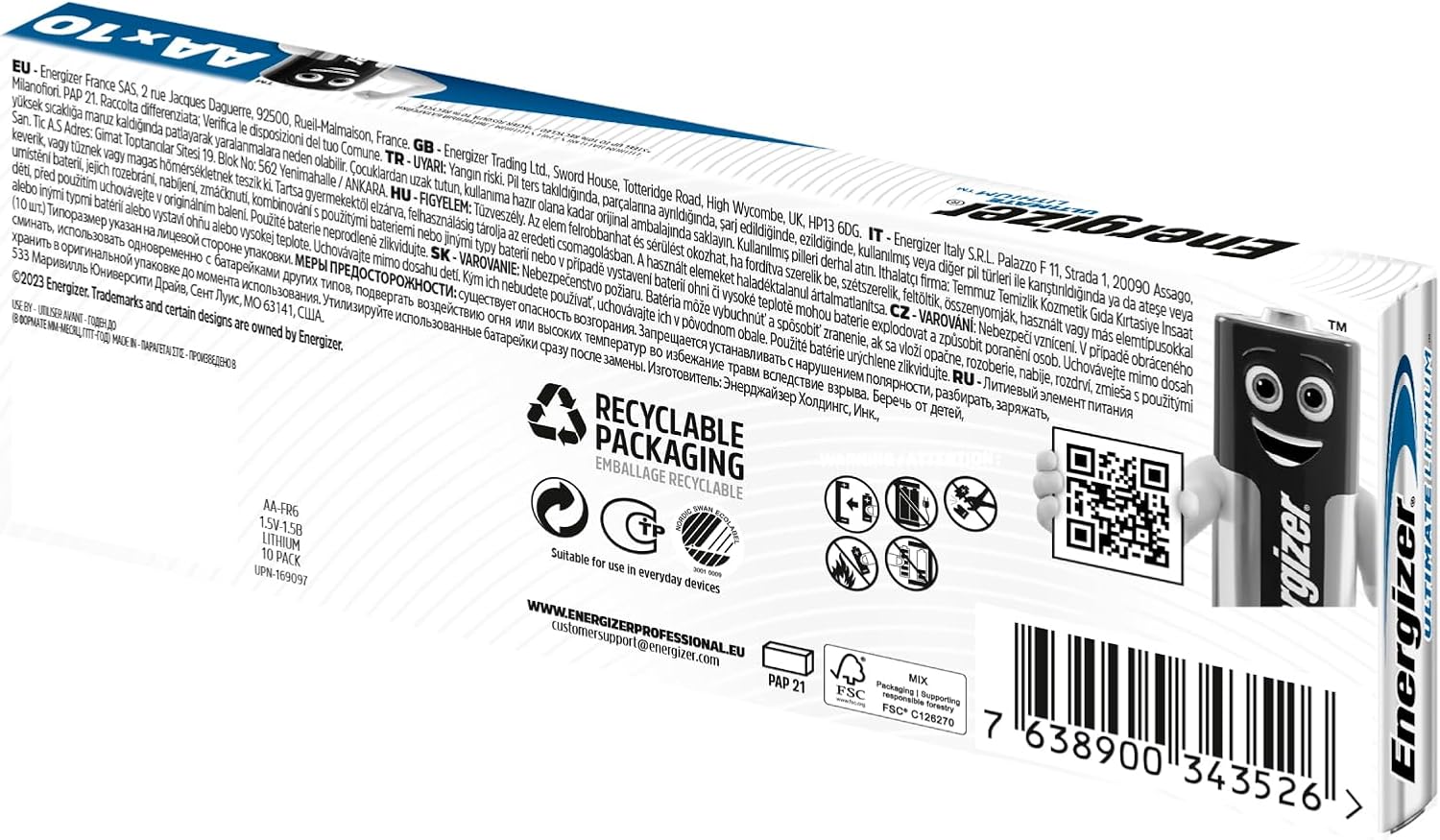 20 Batterie Energizer Ultimate Lithium AA - immagine 2