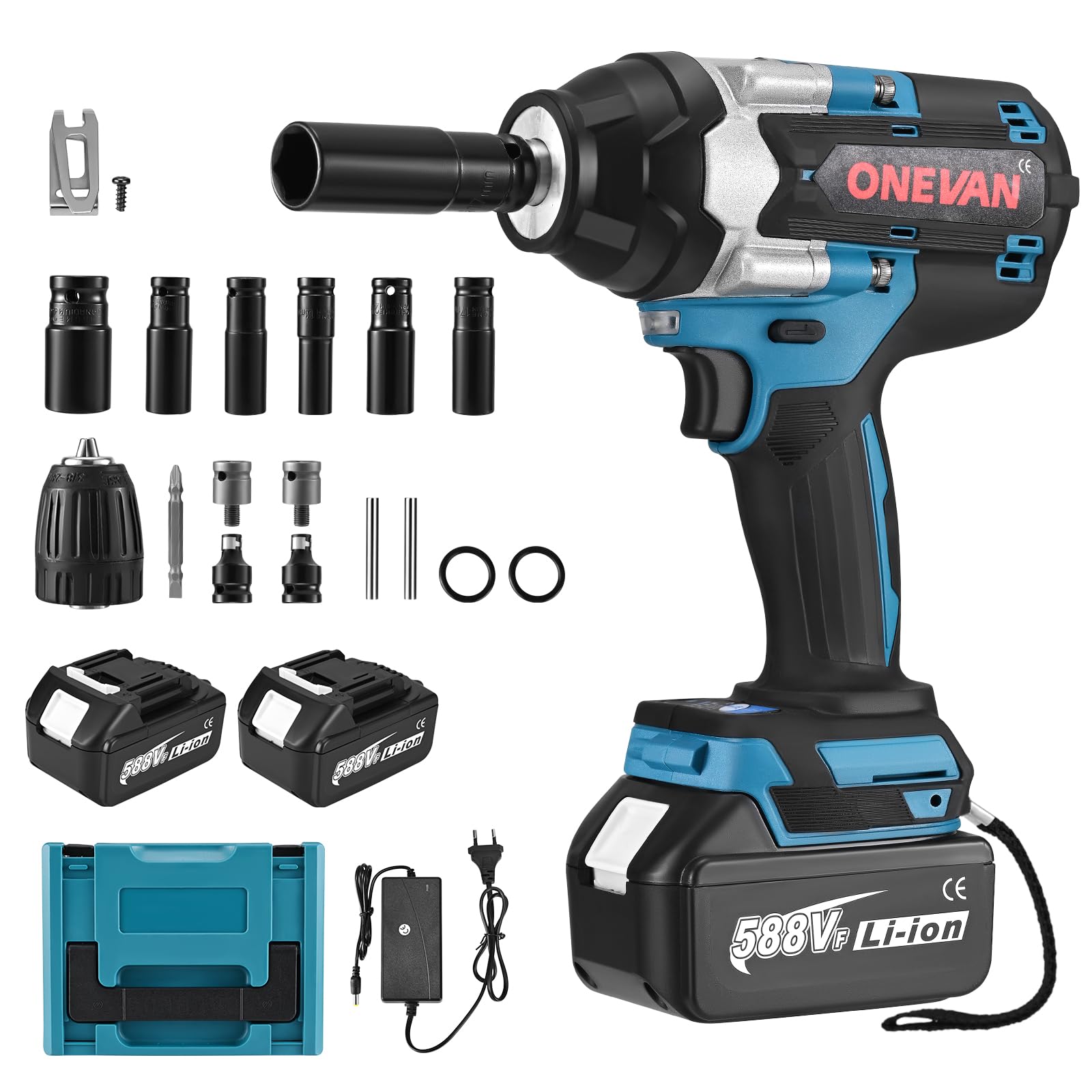 Tanniws - Avvitatore a Impulsi 1000N con 2 Batterie 4000mAh