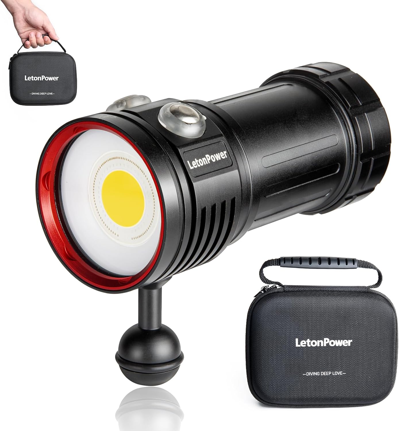 Letonpower L12 Torcia Subacquea Professionale 8000 Lumen - immagine 1