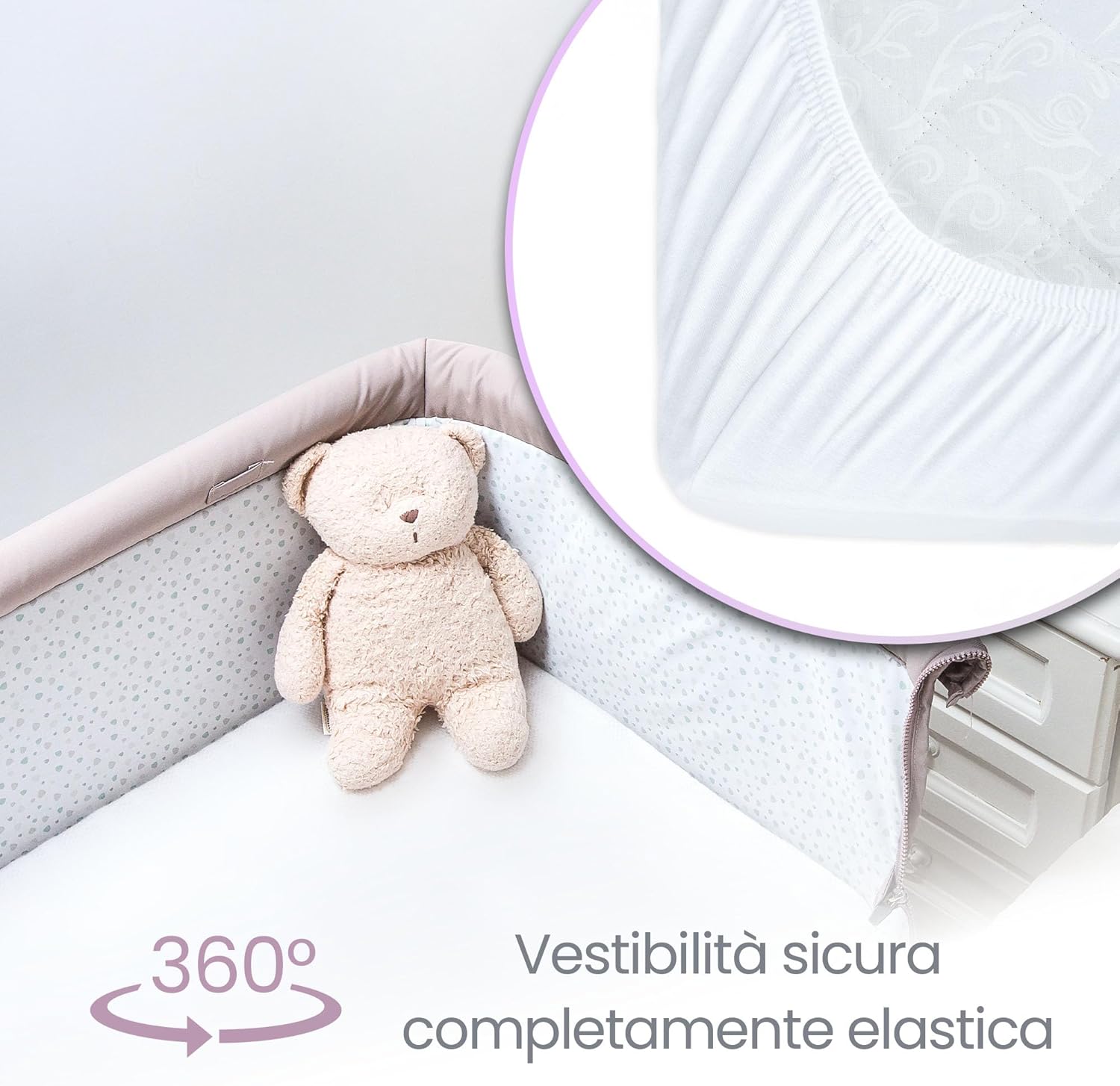 Lenzuola Next To Me 51x85 - 2 Pezzi Bianco - immagine 5