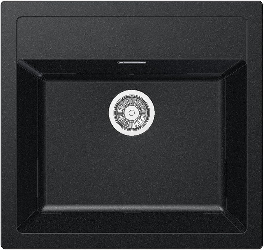 Franke SID 610 114.0205.049 Lavello da Incasso Sirius Tectonite, Nero