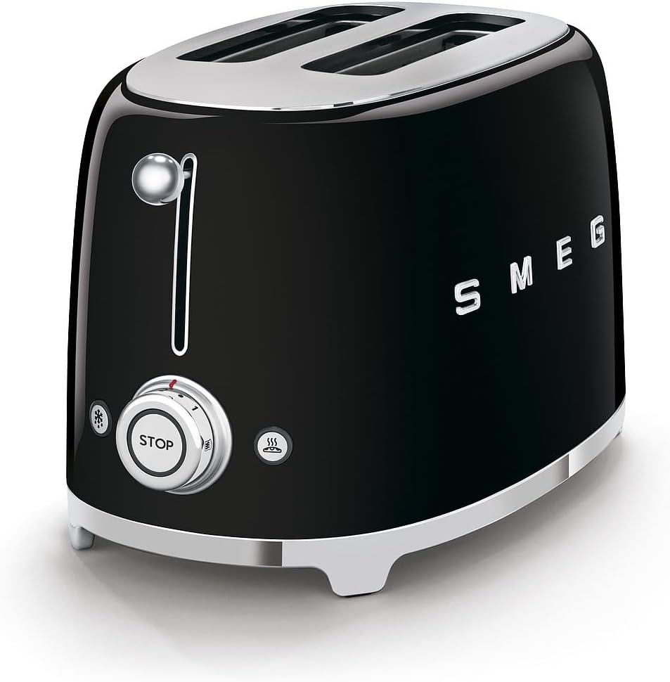 Smeg Tostapane 2x2 TSF01BLEU 950W, Nero - immagine 2