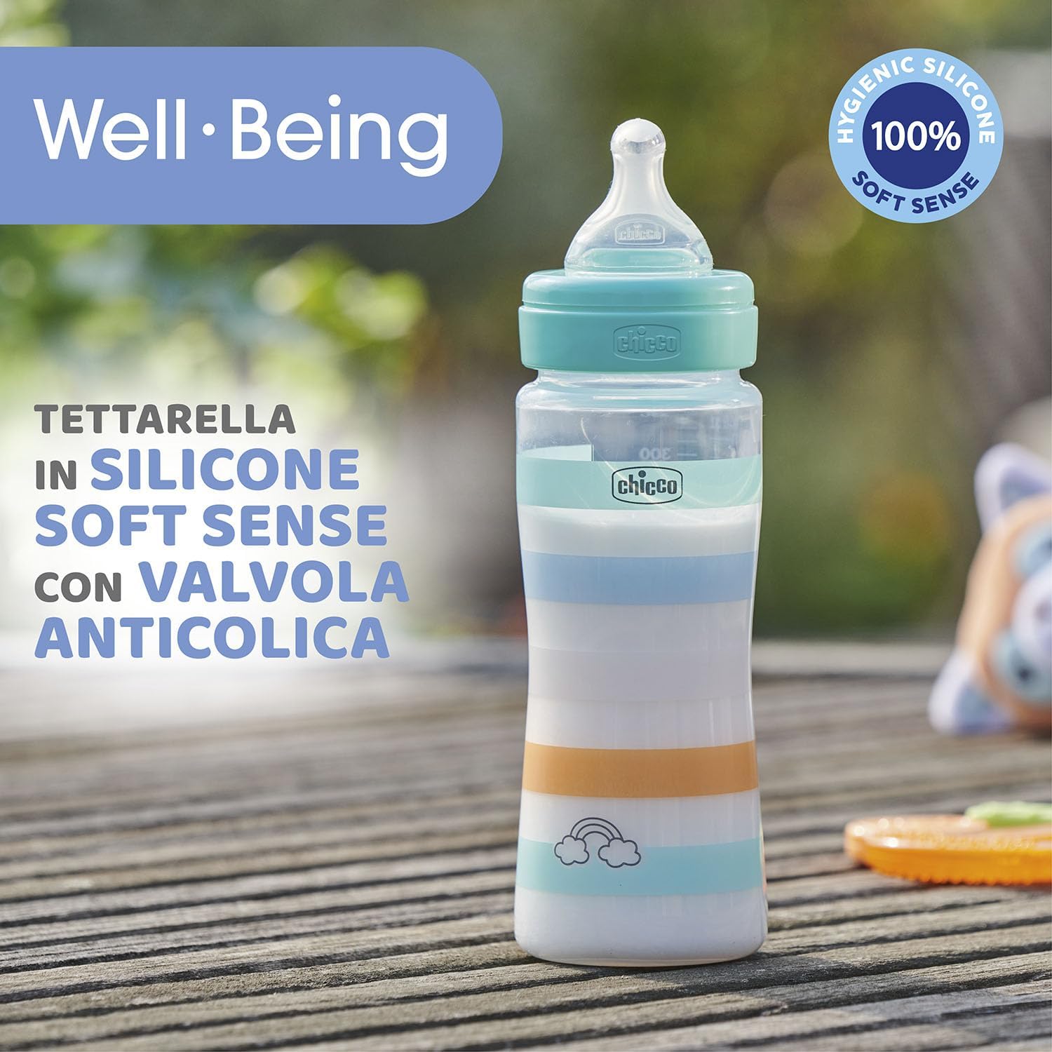 Chicco Biberon Benessere Flusso Veloce 330ml, 4 Mesi+ - immagine 4