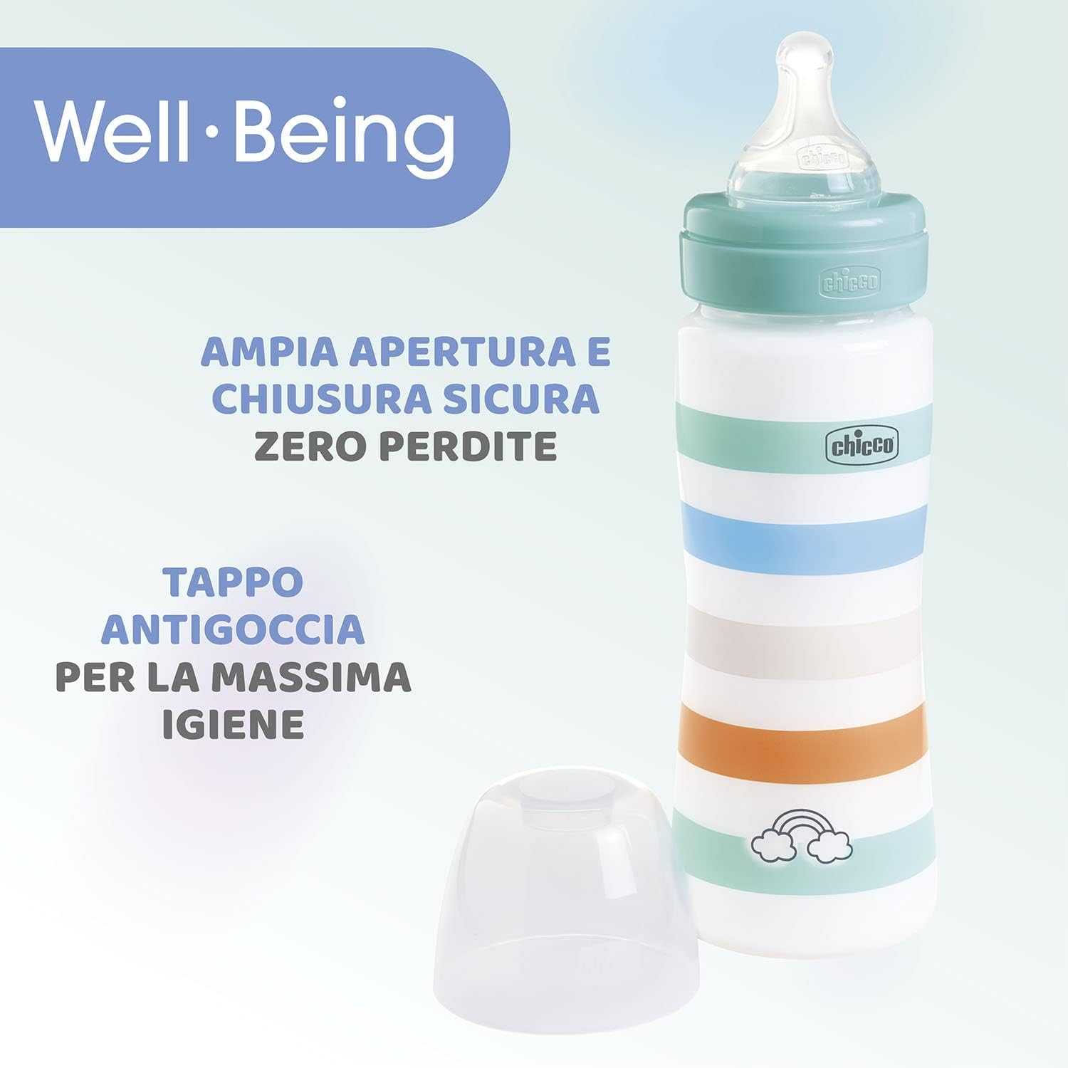 Chicco Biberon Benessere Flusso Veloce 330ml, 4 Mesi+ - immagine 5