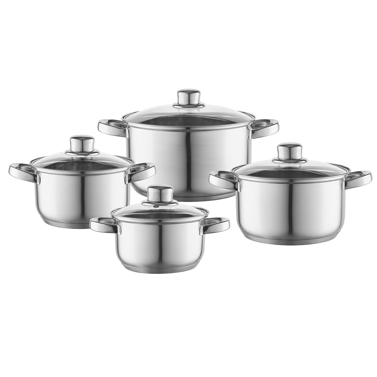 Florina Set Pentole POLPO I 8 Pezzi Acciaio Inox