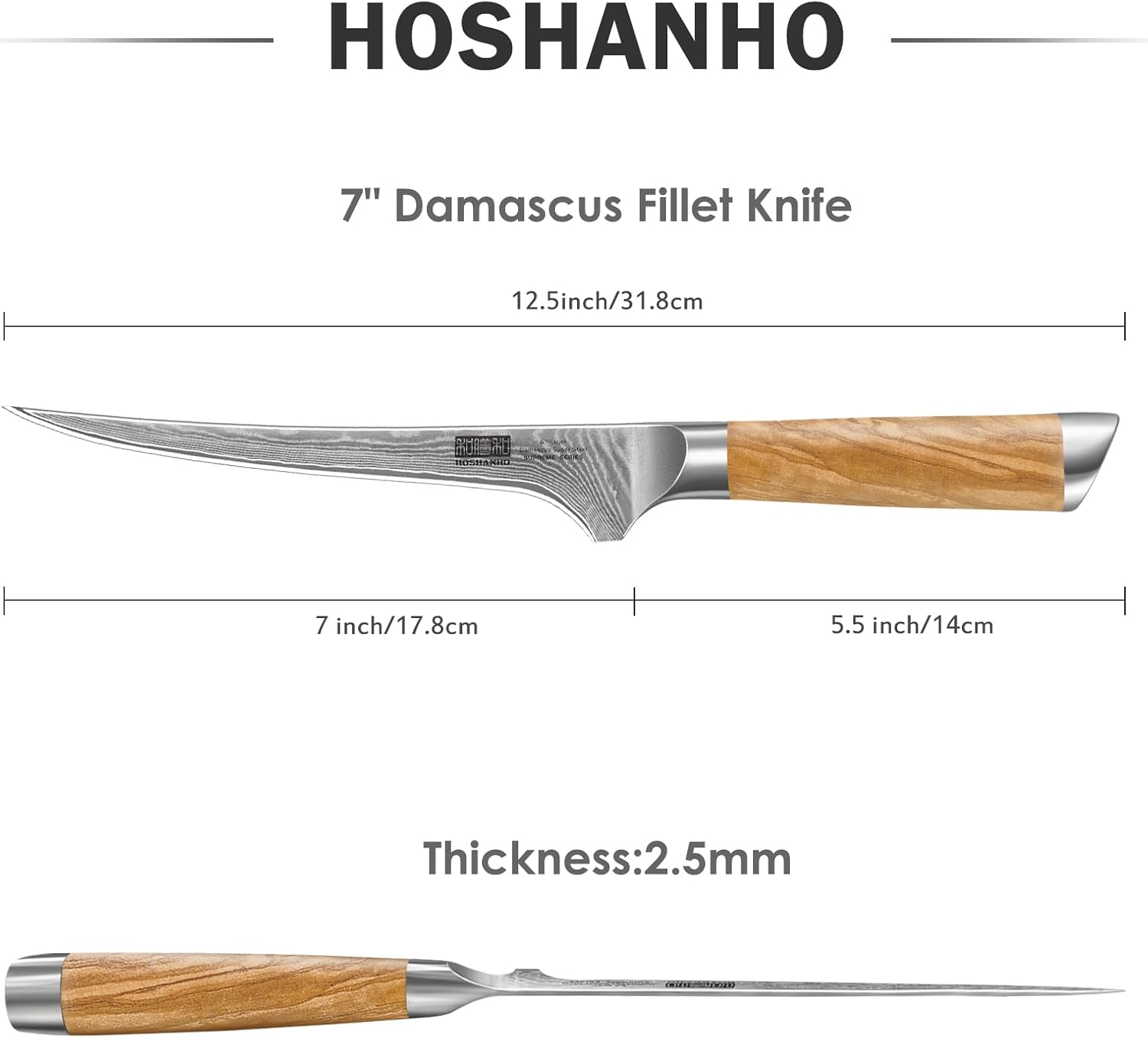 Hoshanho Coltello Disosso e Sfilettare 18cm Damasco - immagine 2