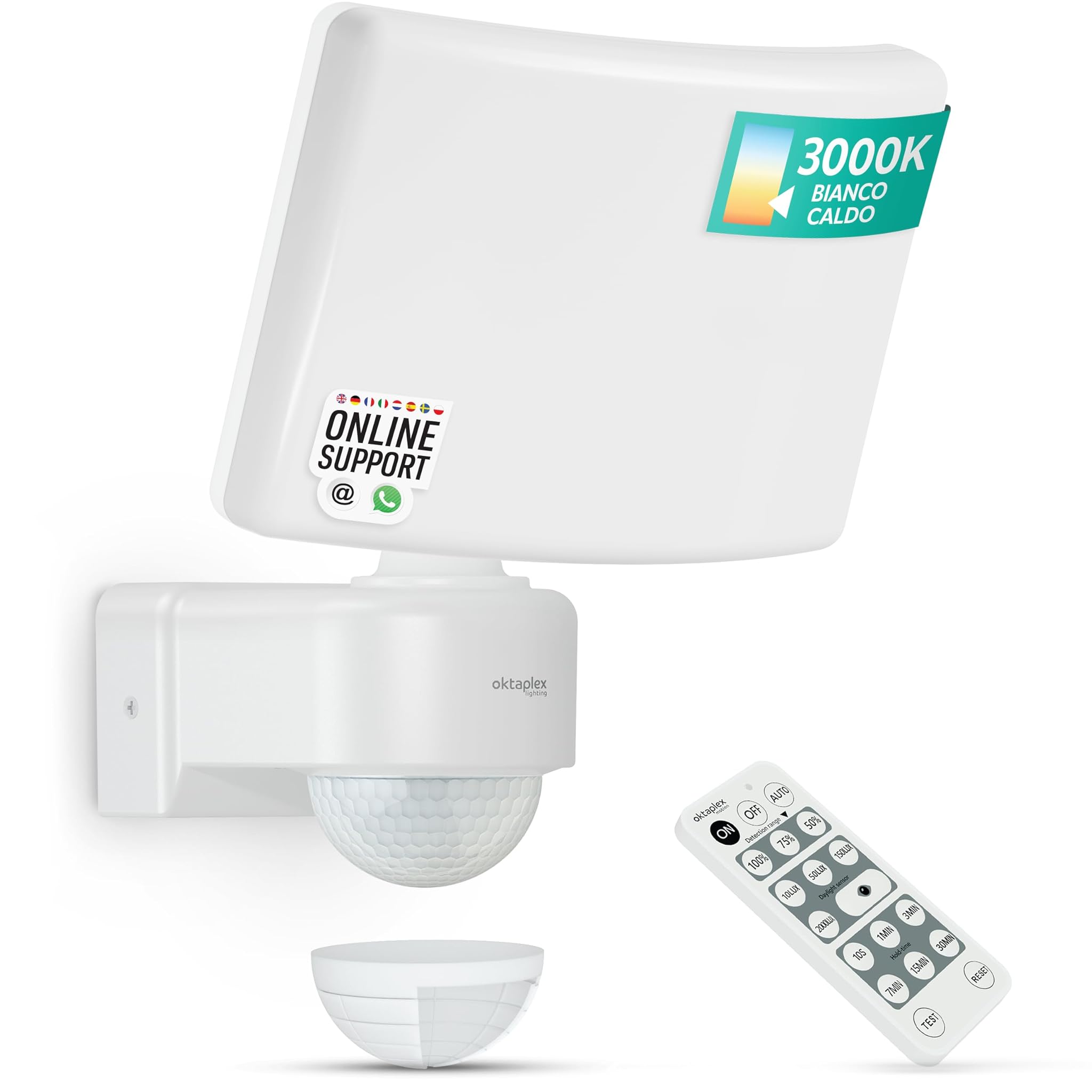 Oktaplex Faretto LED con Sensore di Movimento 26W