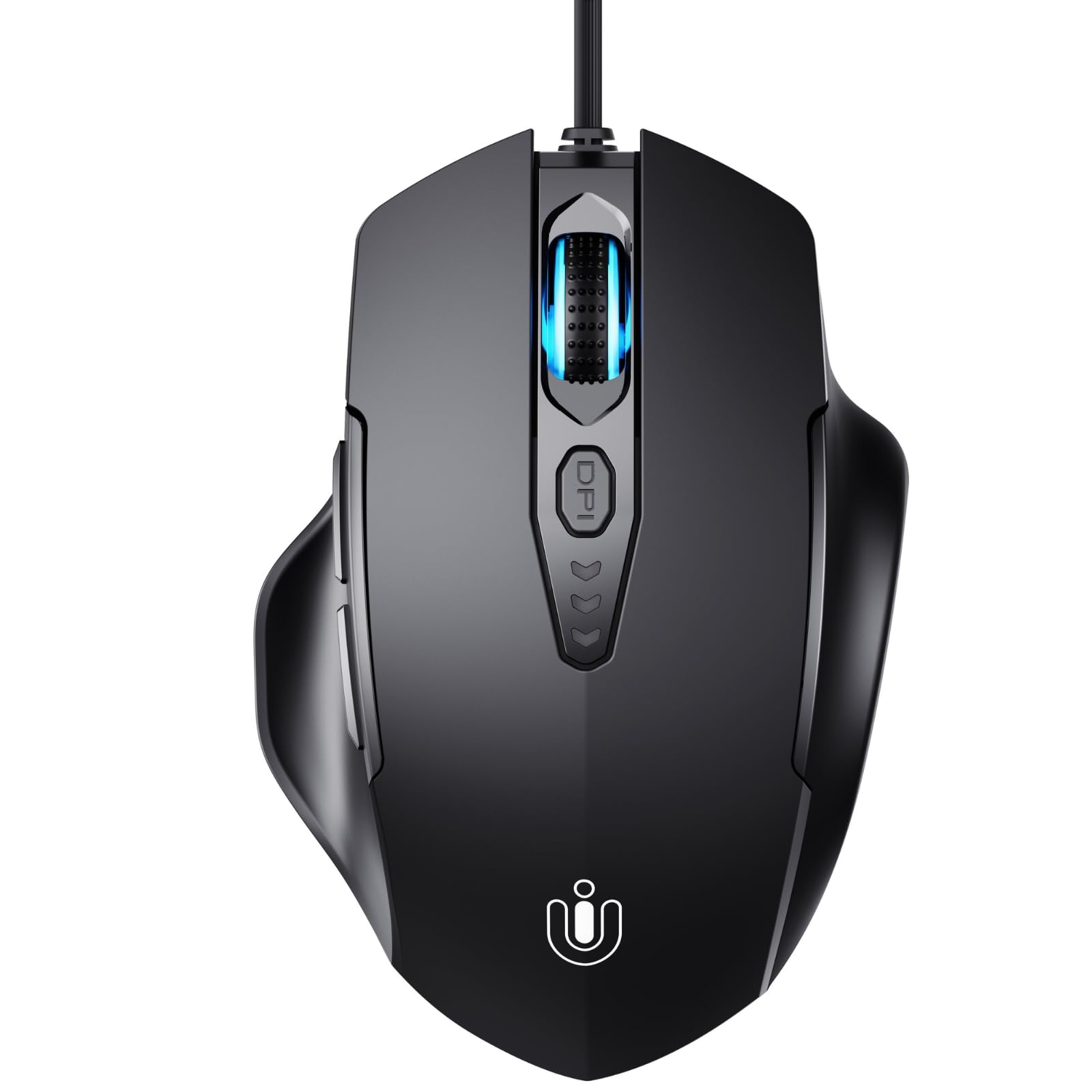 Uineer Mouse Cablato per Aziende 7200 DPI, Nero Opaco