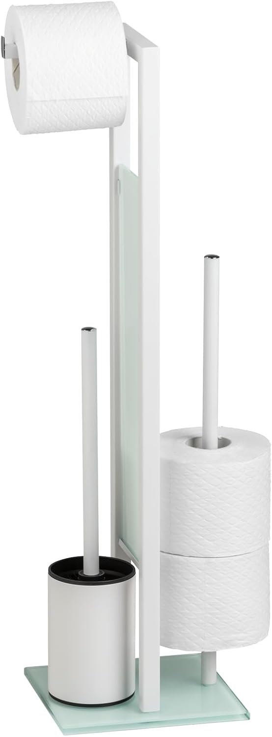 Wenko Rivalta - Vassoio WC, Scopino e Porta Rotolo, Bianco