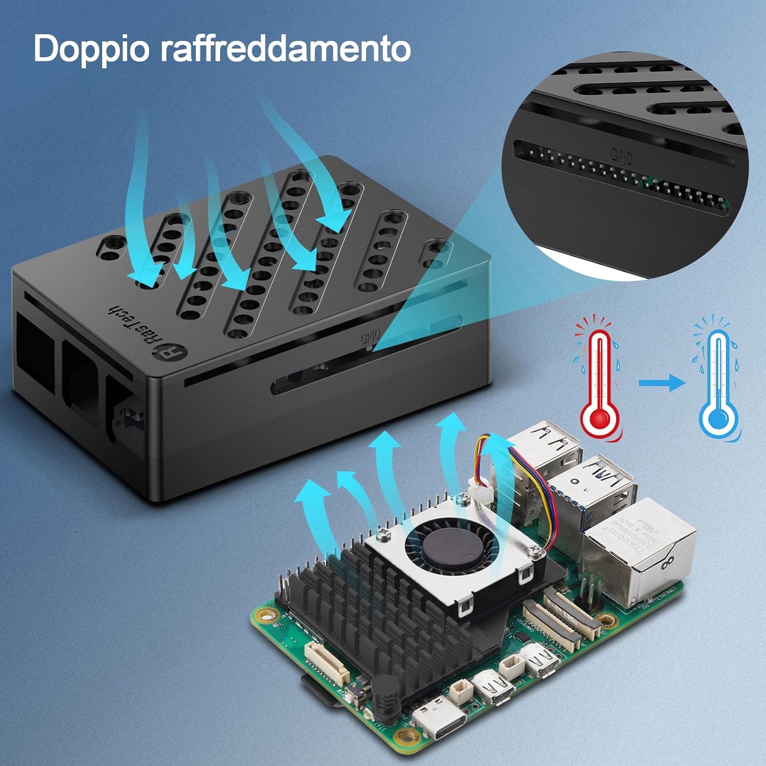 RasTech Raspberry Pi 5 8GB Starter Kit con 32GB Carta - immagine 5