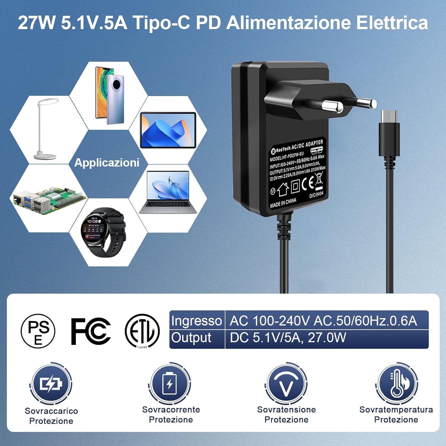 RasTech Raspberry Pi 5 8GB Starter Kit con 32GB Carta - immagine 6
