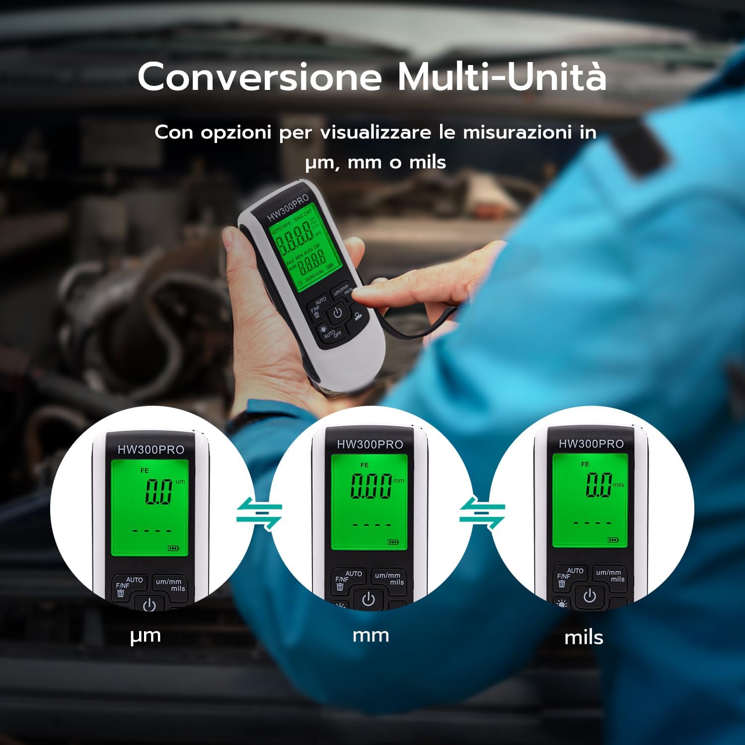 Mcbazel Spessimetro Vernice Digitale 0-2000 um - immagine 5
