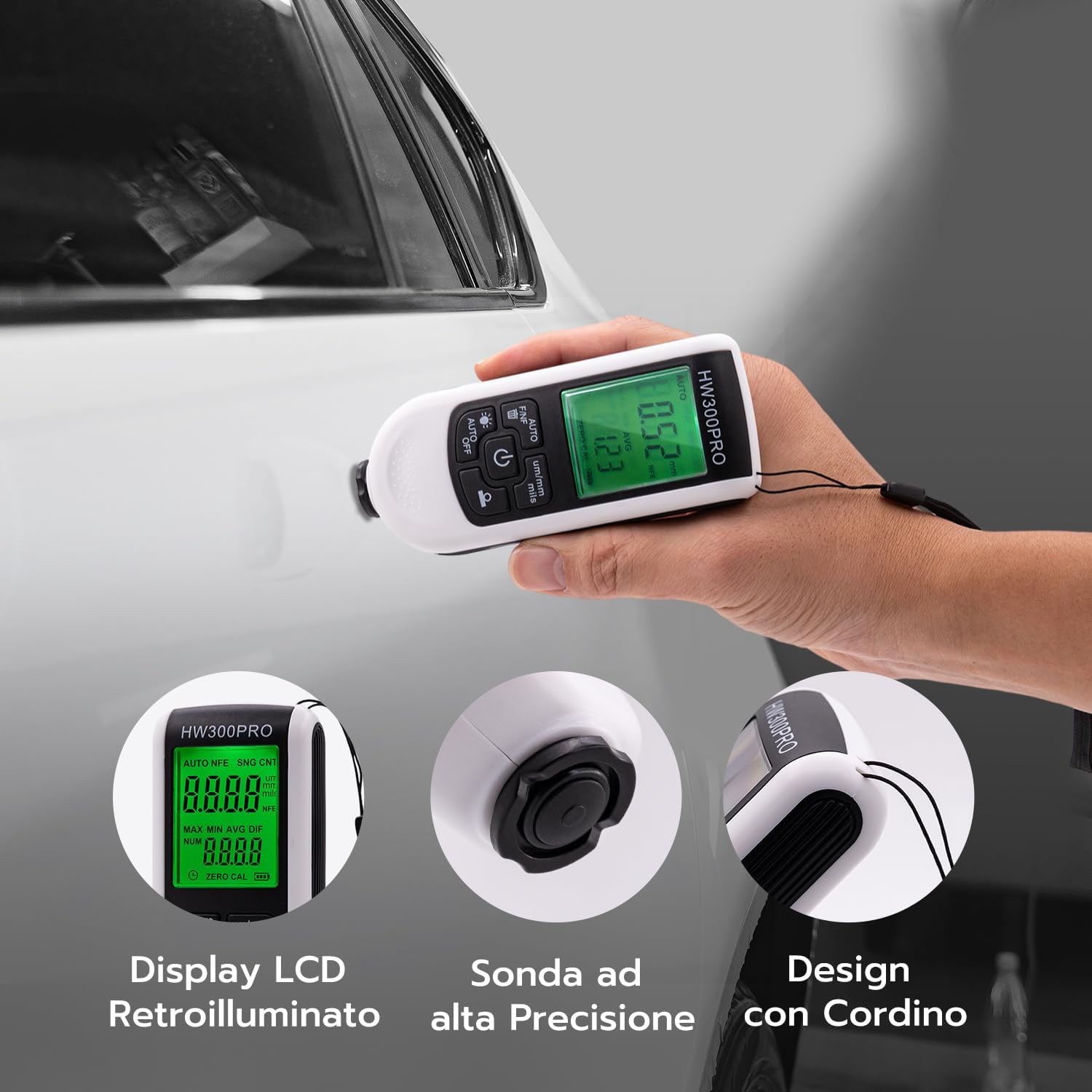 Mcbazel Spessimetro Vernice Digitale 0-2000 um - immagine 6