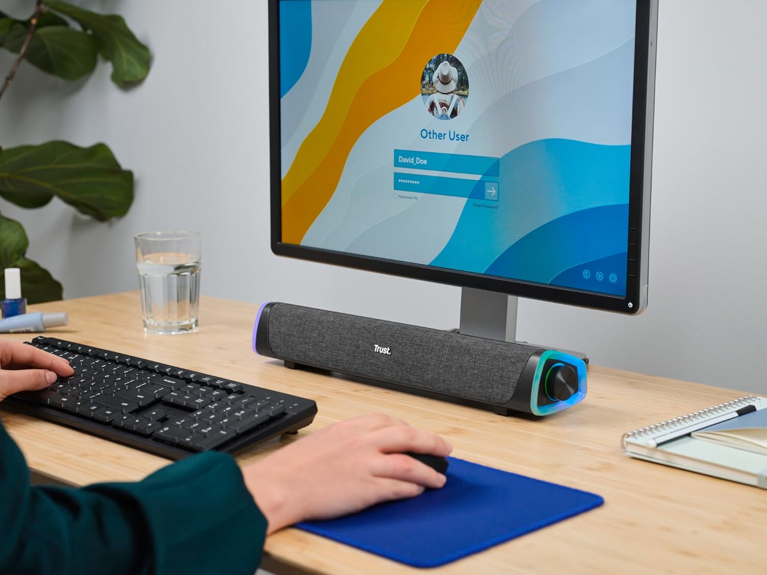 Trust Liro Soundbar PC 12W con LED RGB, Nero - immagine 7