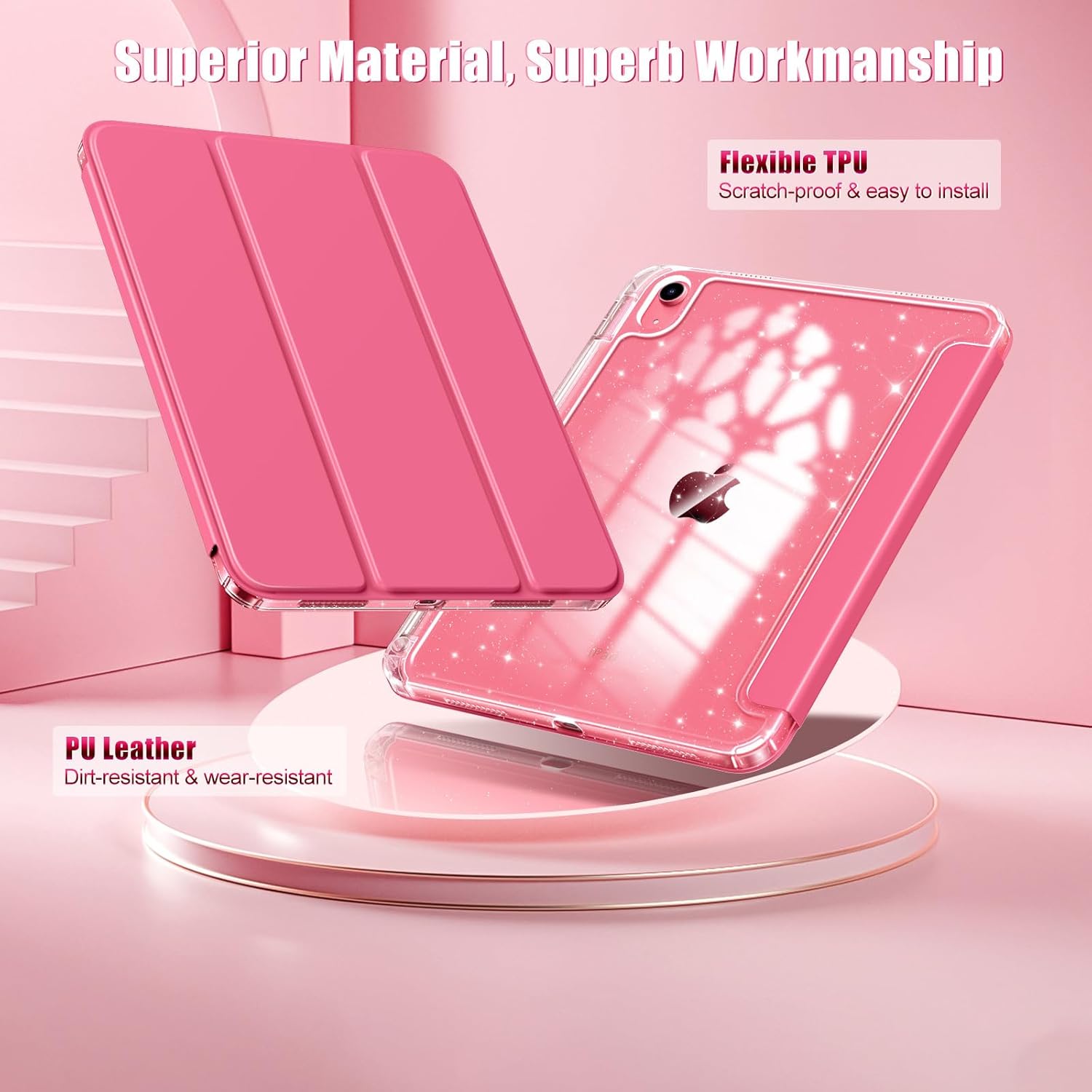 Timovo Cover per iPad 11" (2025)/10.9" (2022), Rosa - immagine 4